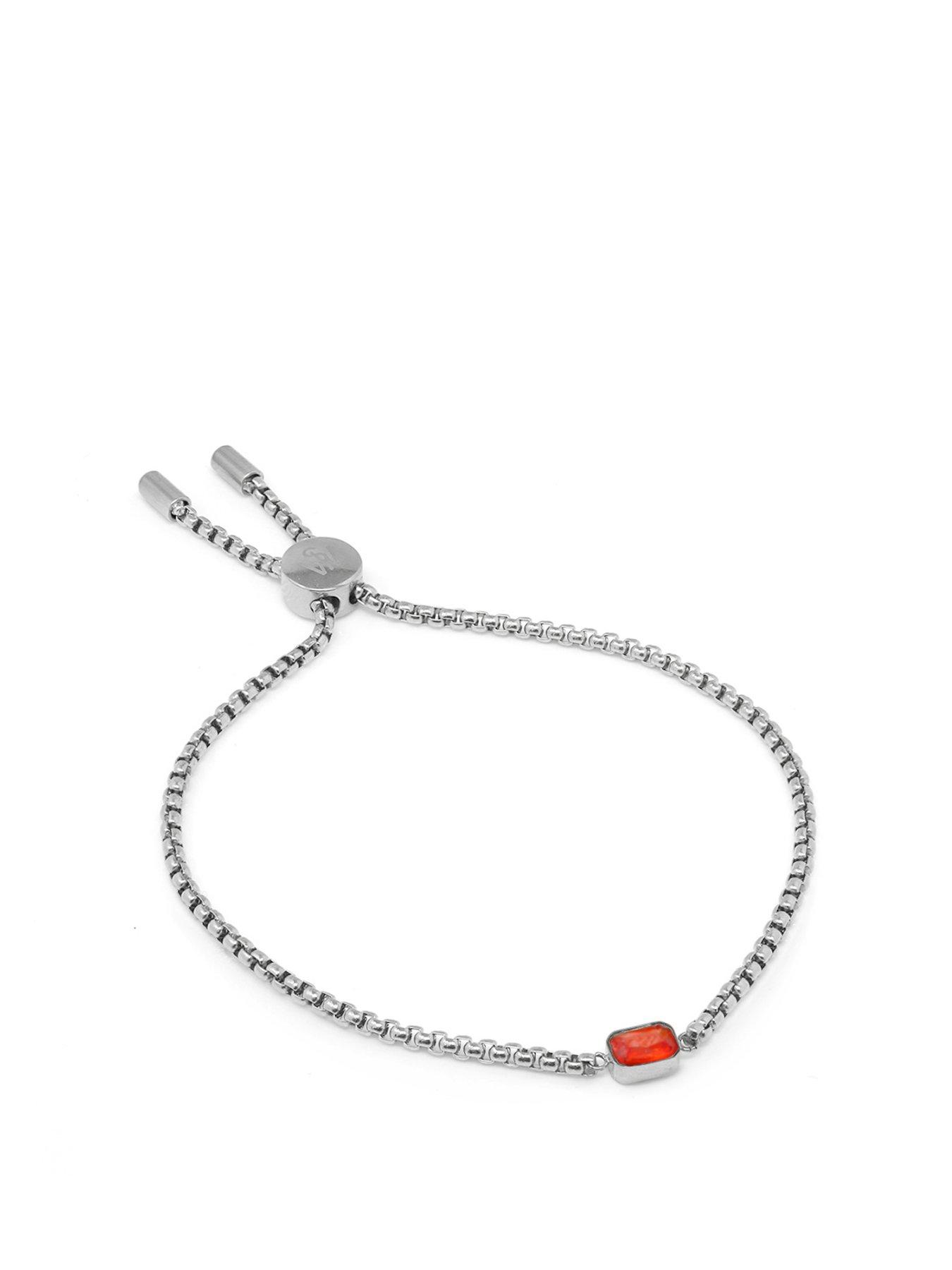 Image 1 of 1 of Say It With Childrens Birthstone Bracelet - Silver January - December
