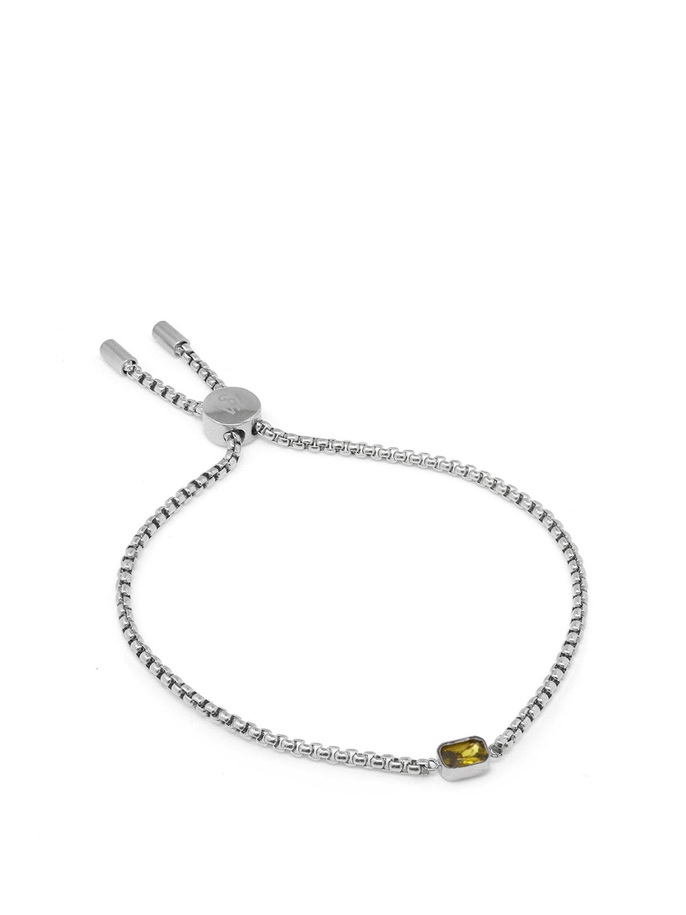 undefined Children's Birthstone Bracelet - Silver