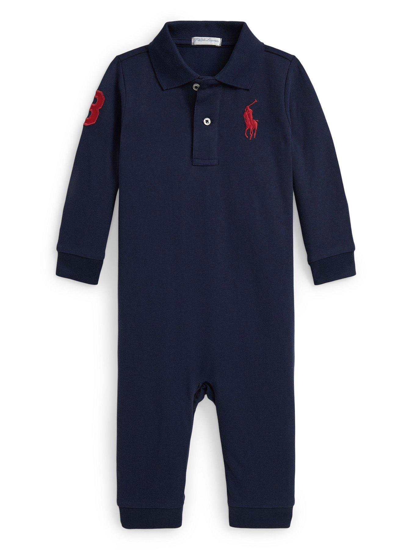 Polo Ralph Lauren Baby Boys Logo Romper - Navy