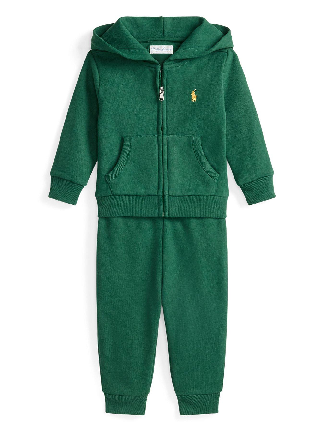 undefined Baby Boys Polo Jog And Hoody Set - Green