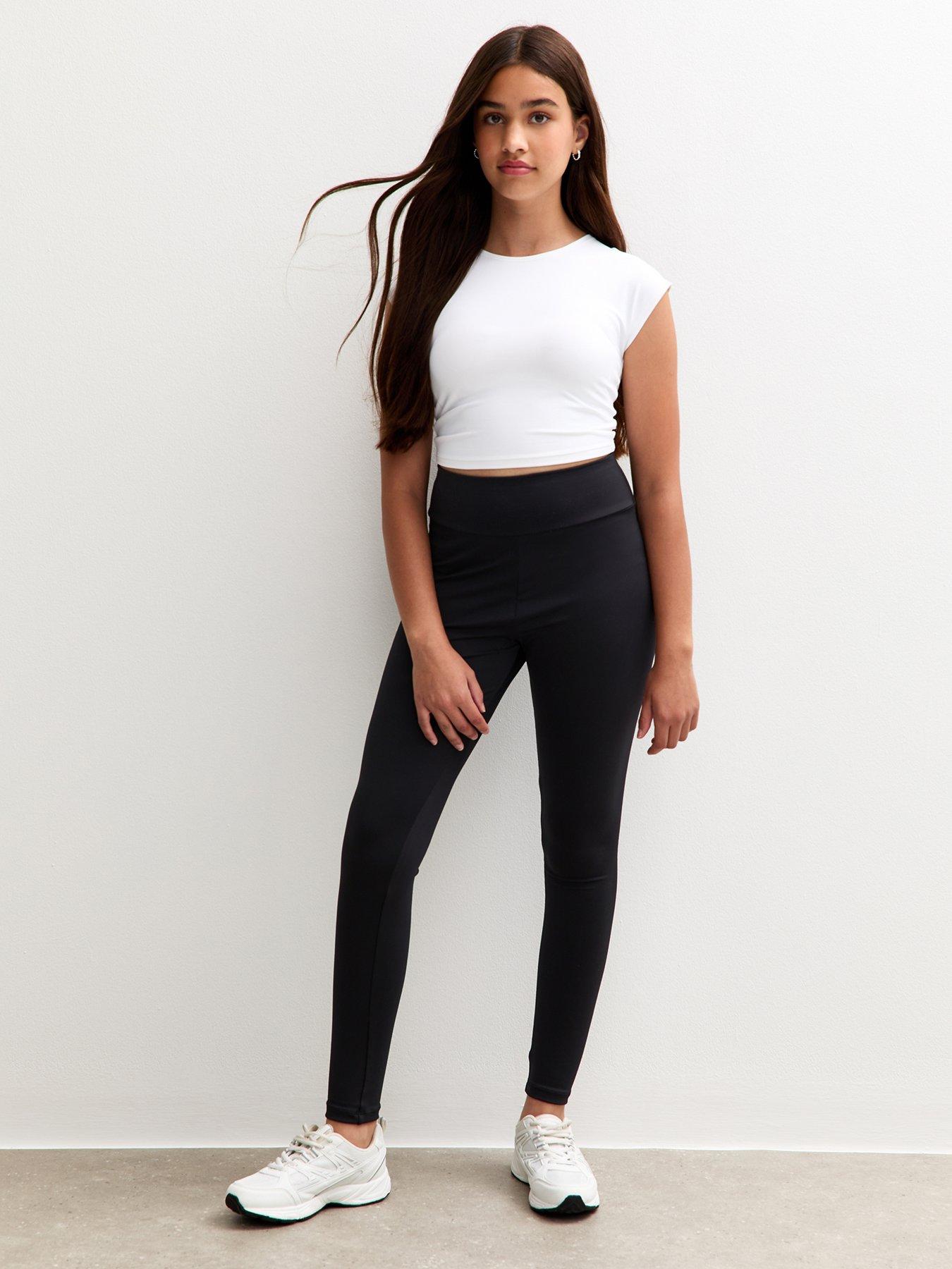 New Look 915 Girls High Waist Sports Leggings - Black