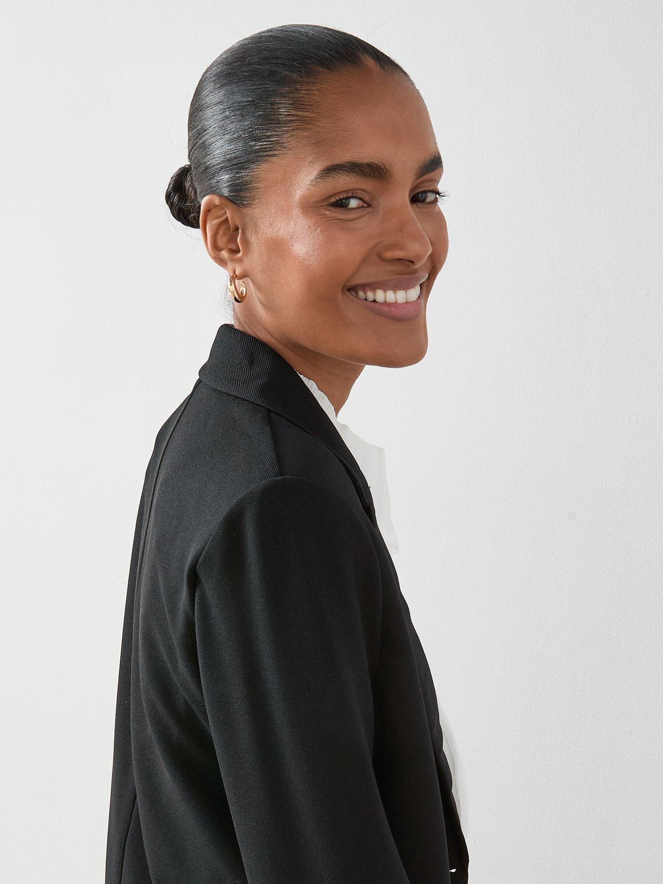 Image 4 of 6 of The Very Collection Edge To Edge Jersey Blazer - Black