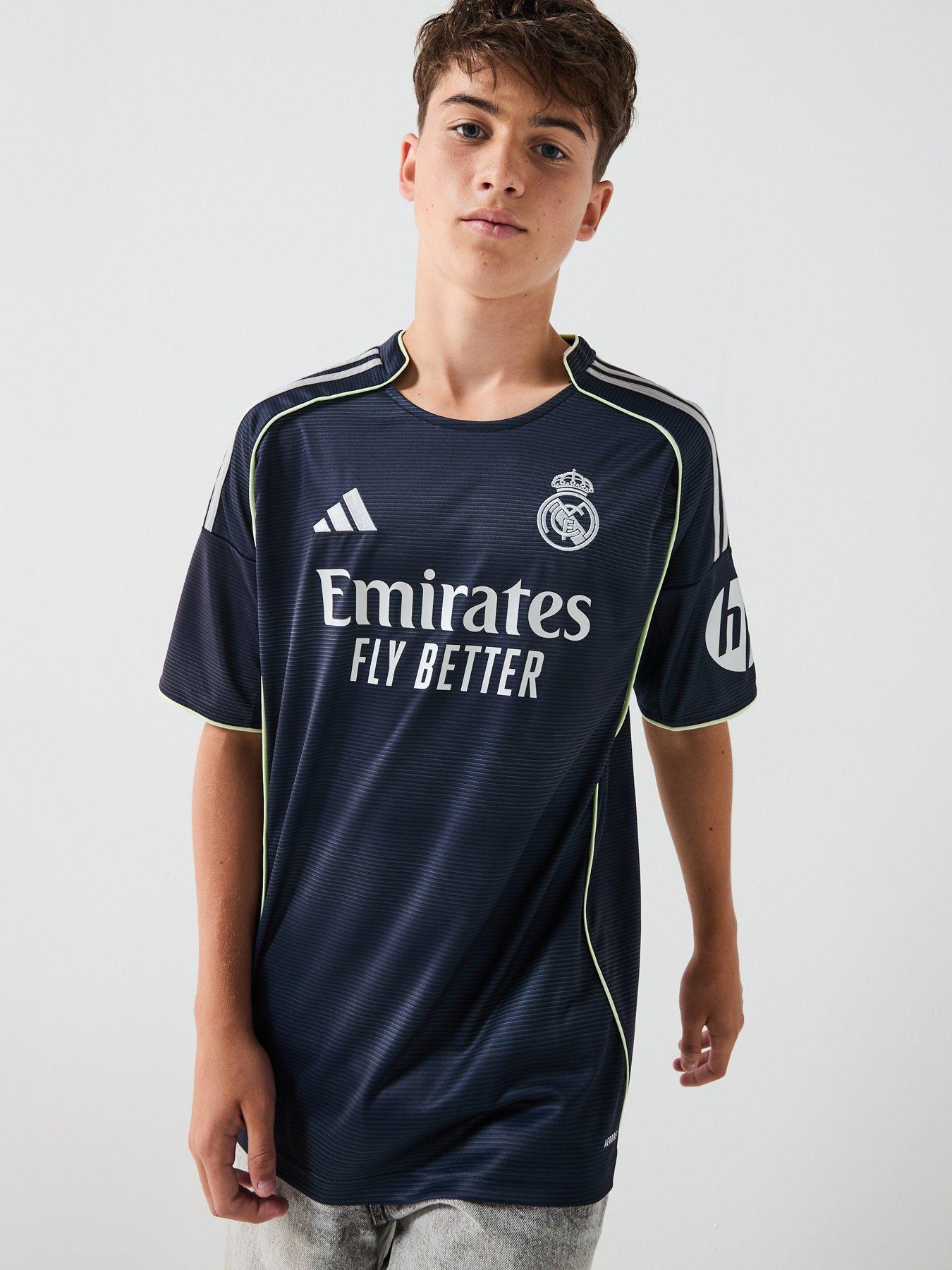 Adidas Kids Real Madrid 25/26 Away Football Shirt - Blue