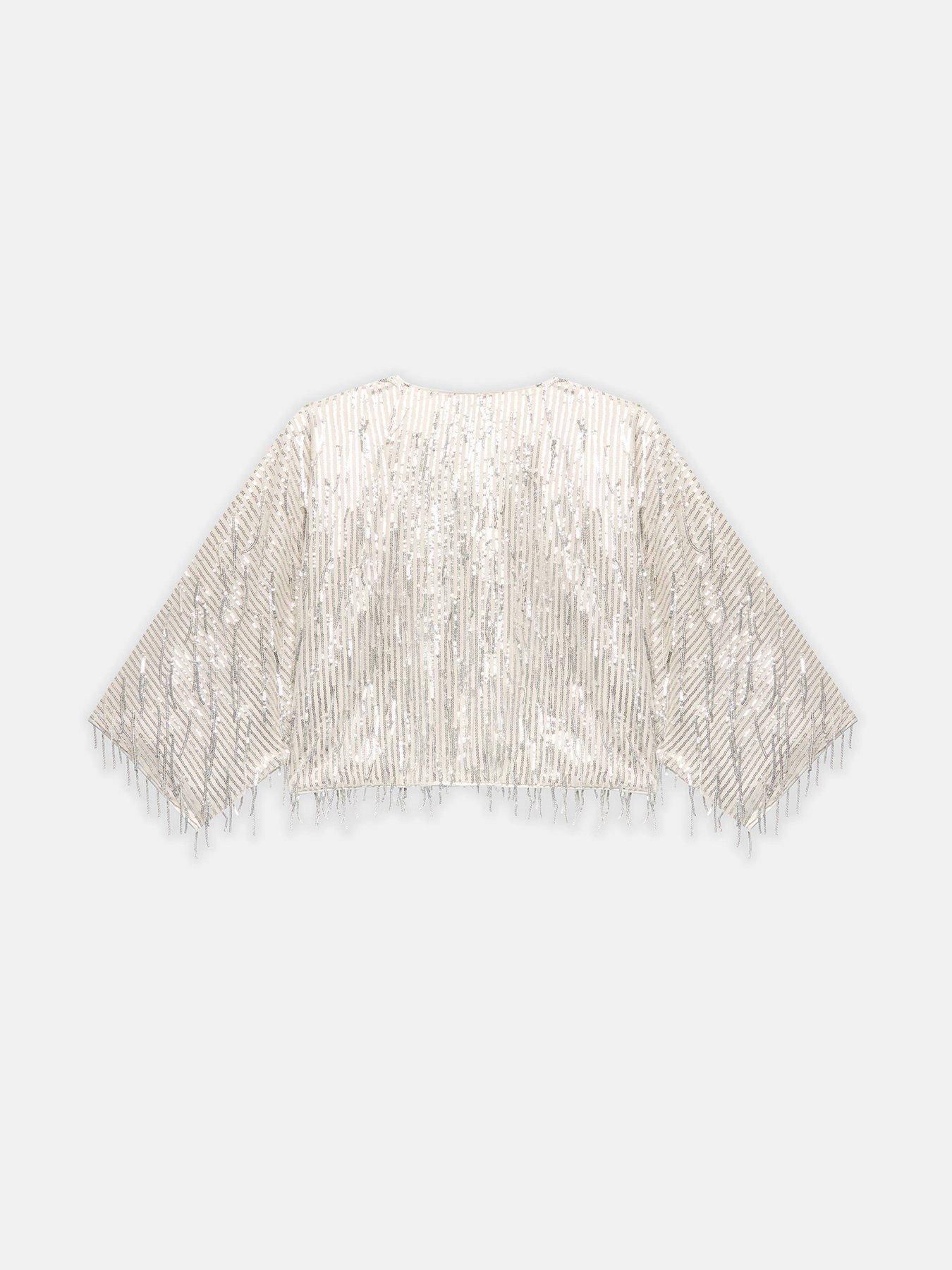 Luxe Velvet Plunge Tie-Front Shrug main image 1