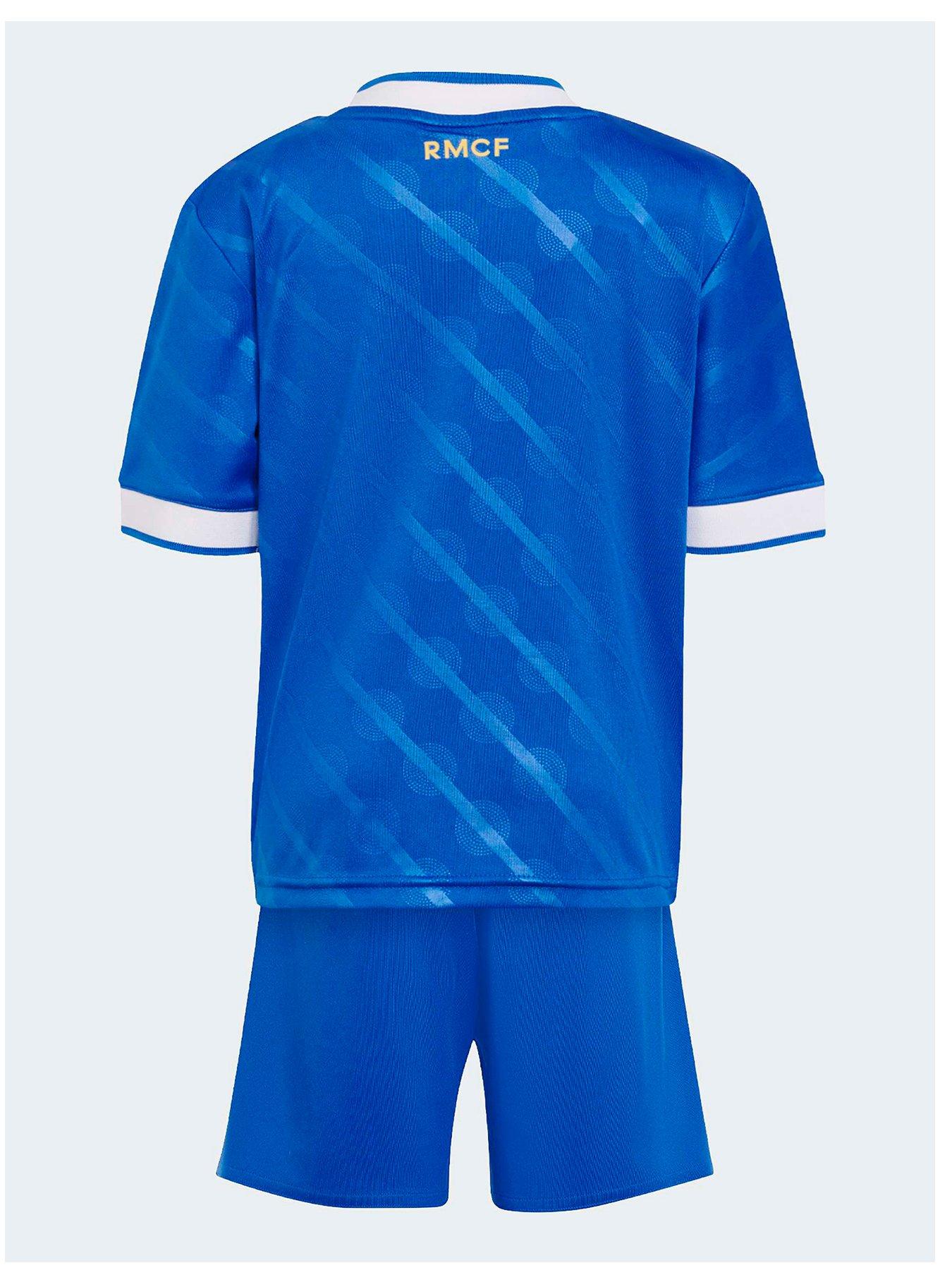 adidas Kids Real Madrid 25/26 Third Mini Football Kit Blue Very