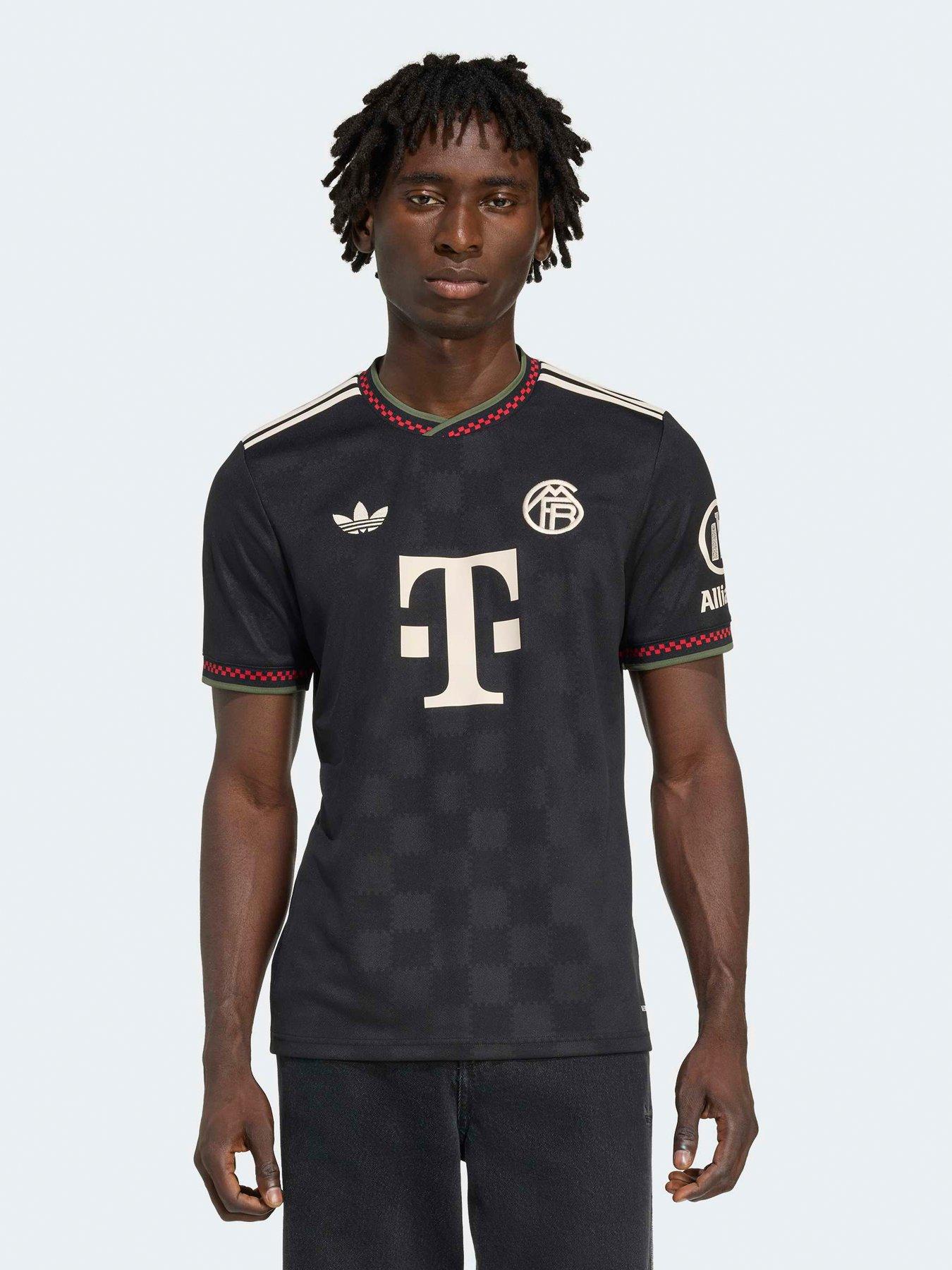 adidas Mens Fc Bayern 25/26 Third Football Shirt, Black, Size M, Men