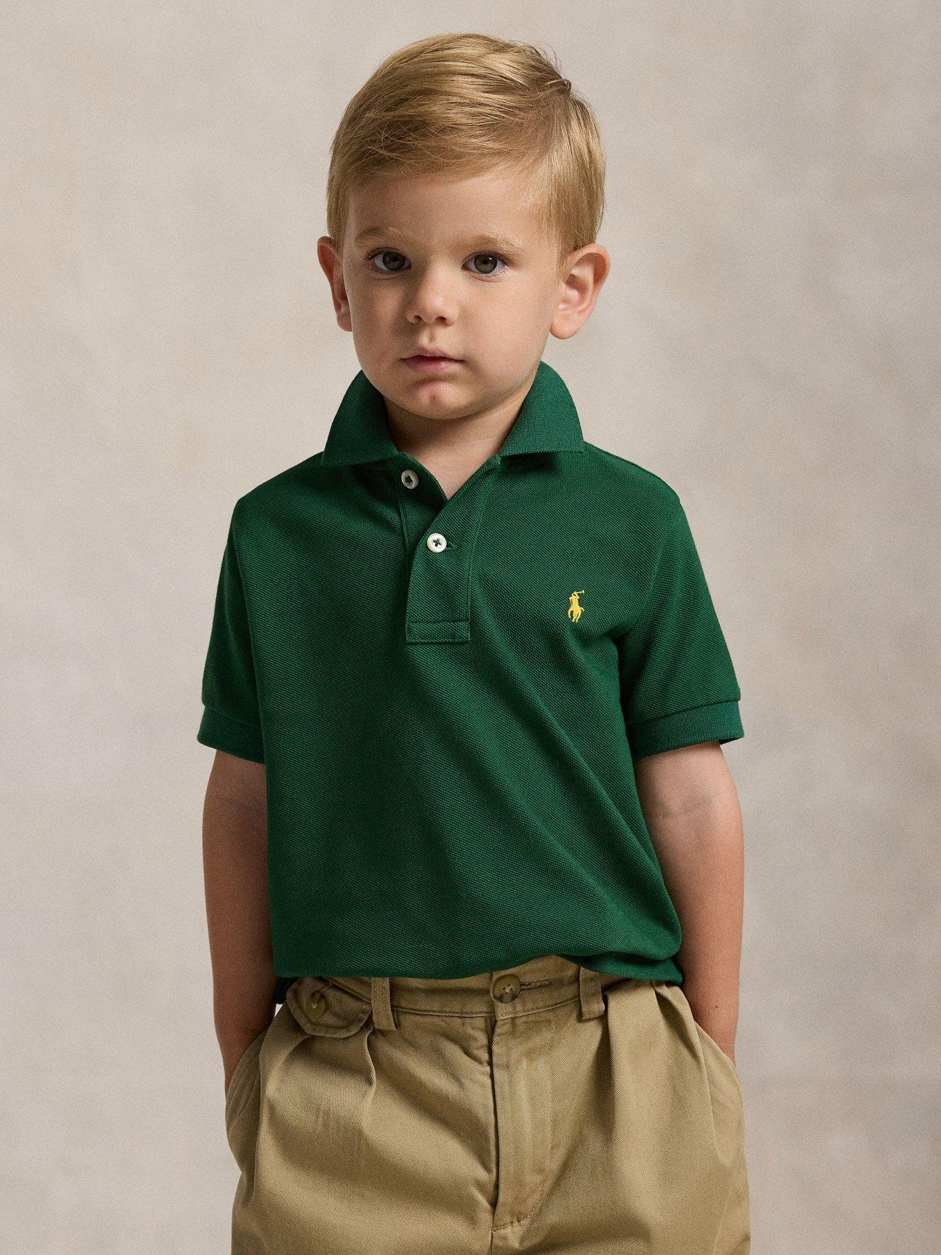 undefined Younger Boys Short Sleeve Polo Shirt - Green