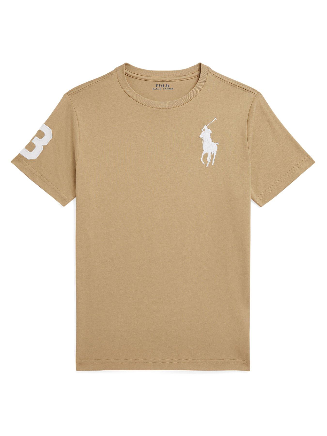 undefined Boys Logo Short Sleeve T-Shirt - Beige
