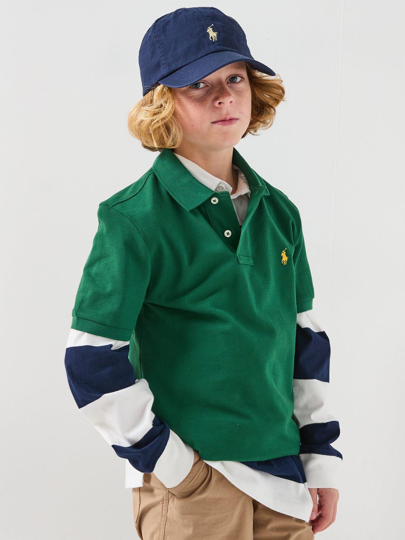 Polo Ralph Lauren Boys Slim Fit Short Sleeve Shirt - Green