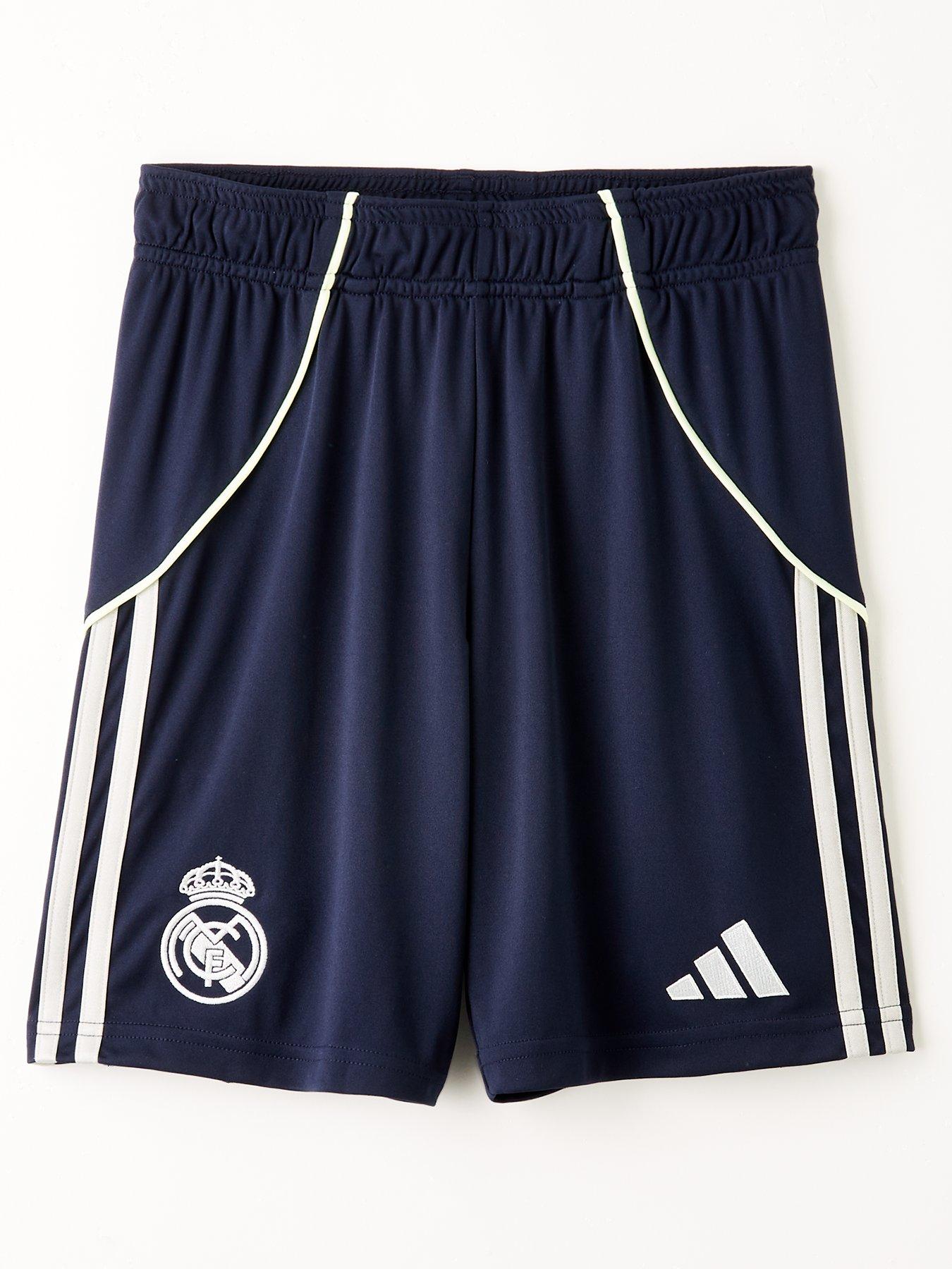 Adidas Kids Real Madrid 25/26 Away Football Shorts - Blue