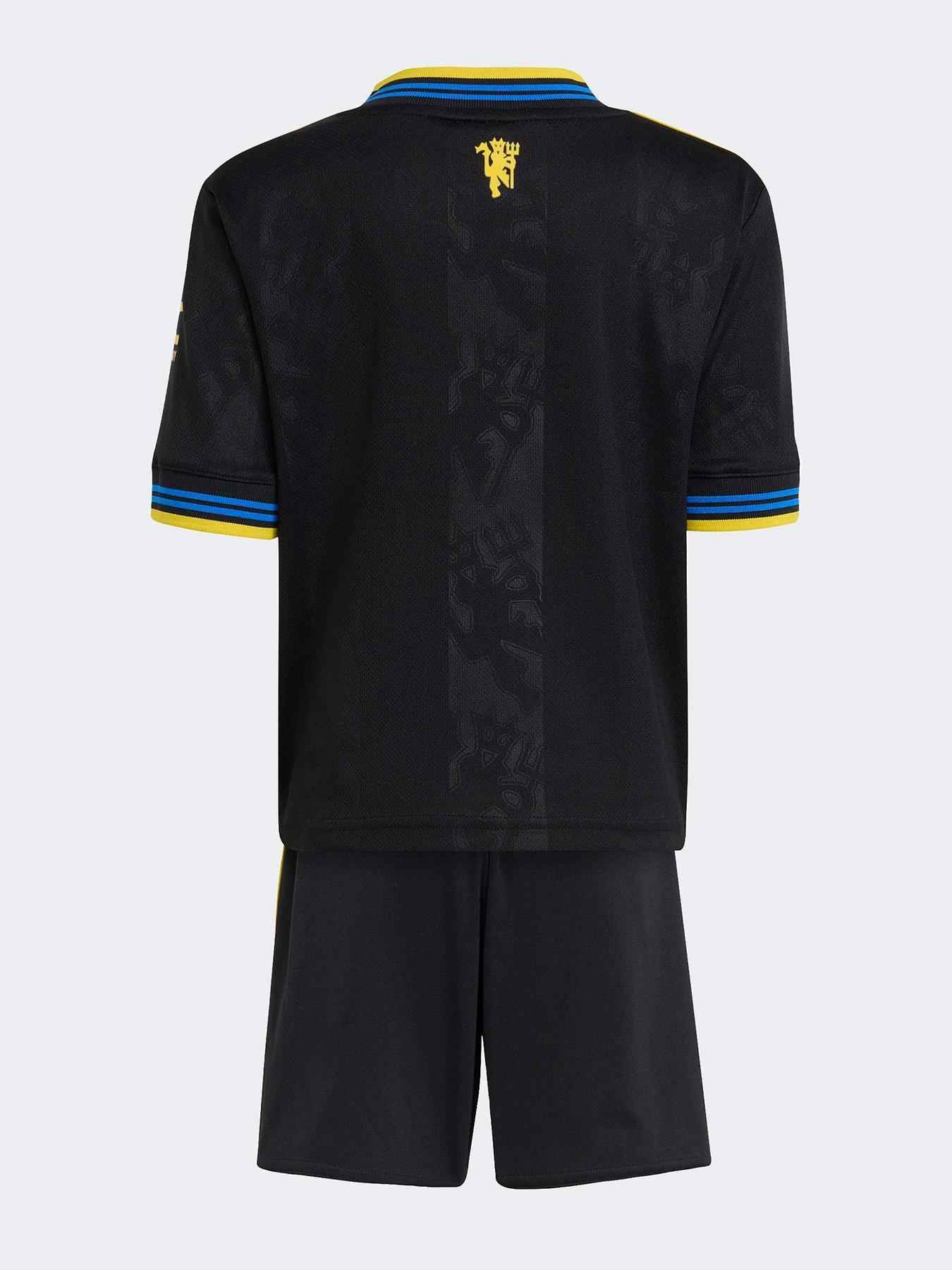 adidas Manchester United Junior 25/26 Third Football Mini Kit - Black ...