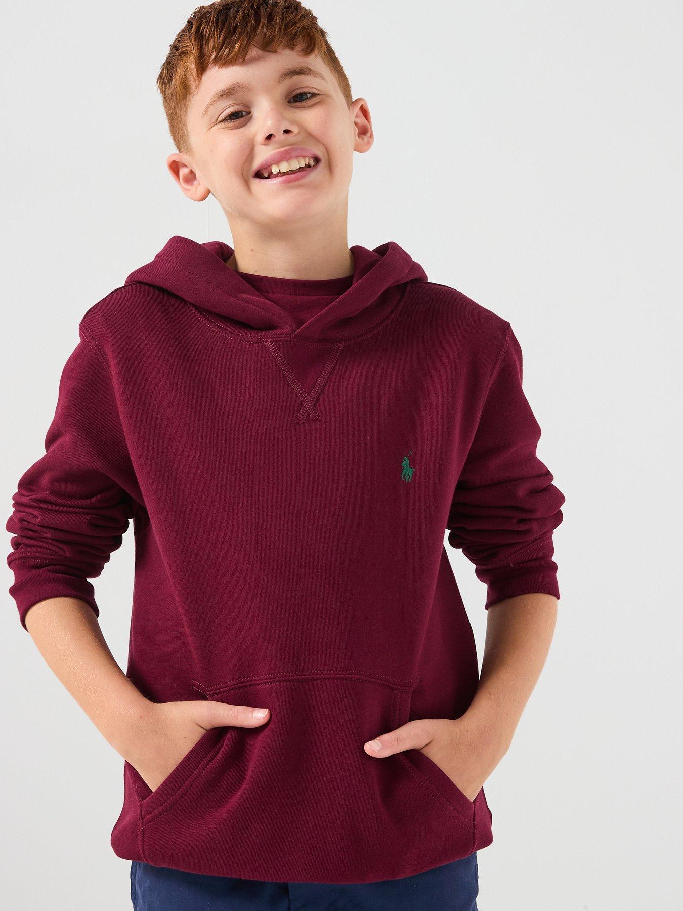 Polo Ralph Lauren Boys Classic Logo Hoodie - Wine