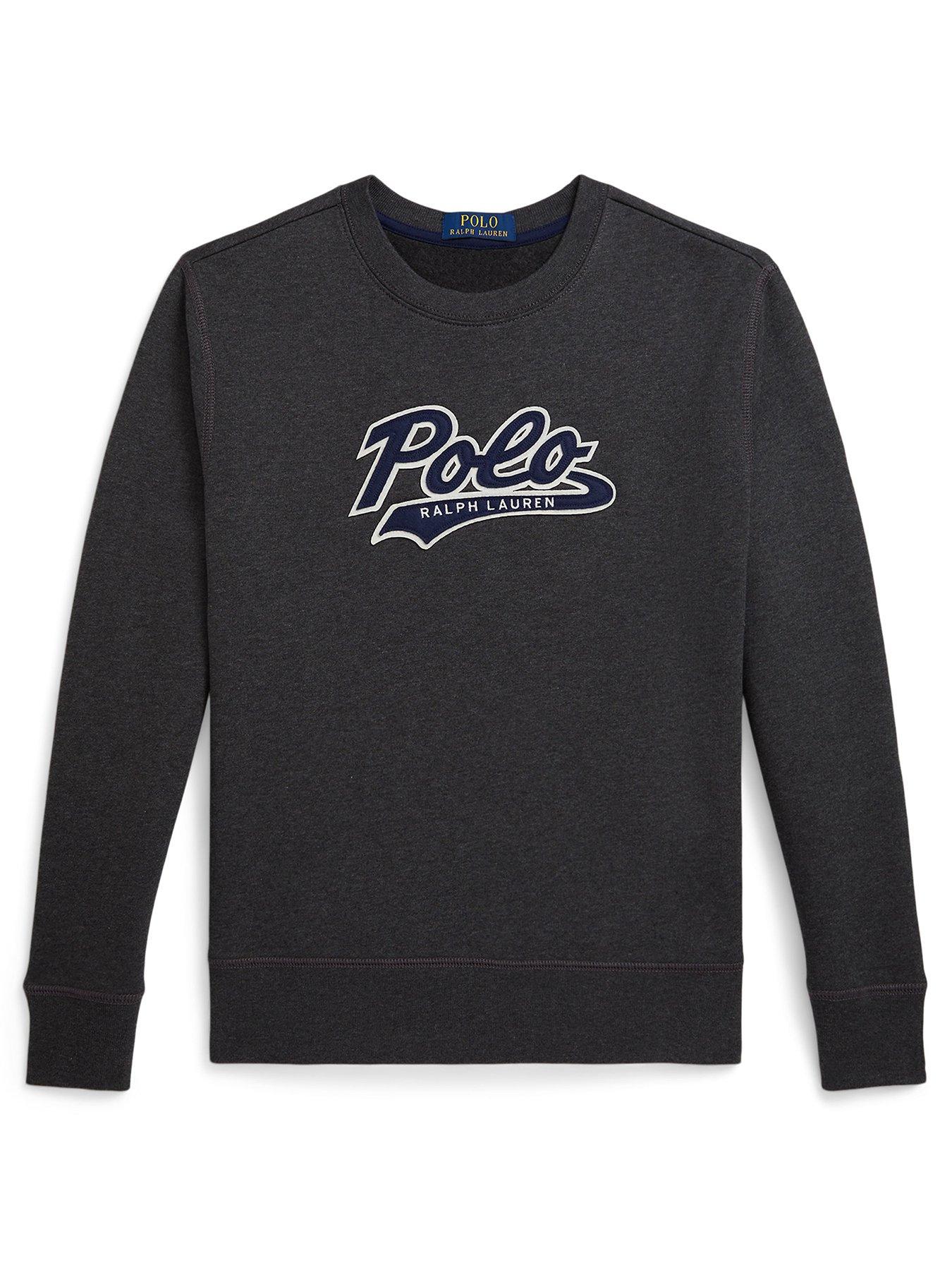 Polo Ralph Lauren Boys Script Logo Sweat Shirt - Dark Grey