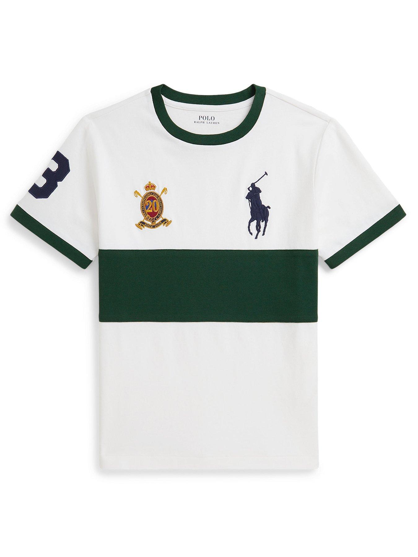 Polo Ralph Lauren Boys Chest Stripe Short Sleeve T-shirt - White/multi