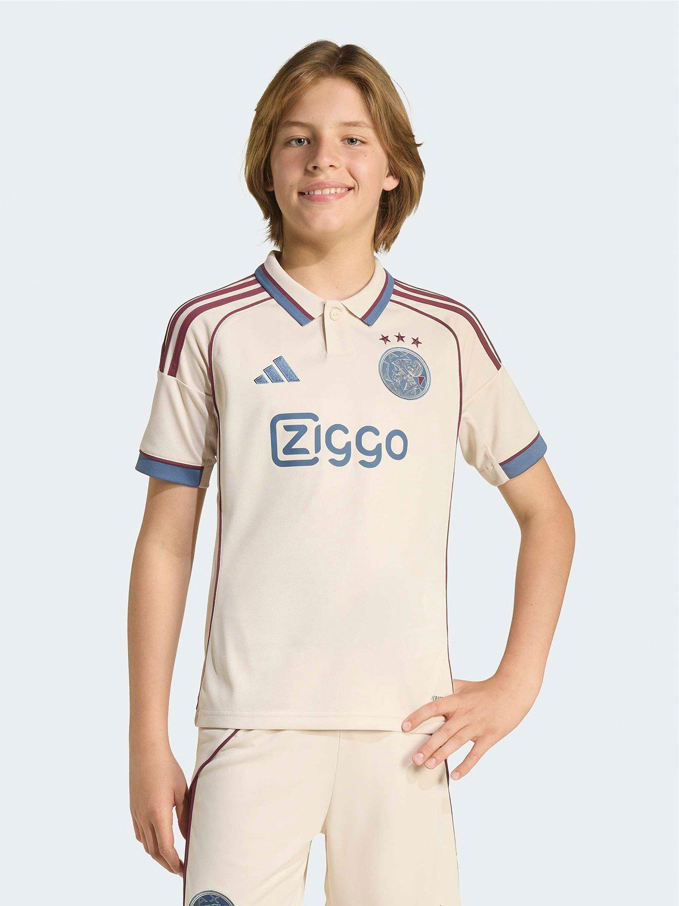 adidas Boys Ajax Amsterdam 25/26 Third Football Shirt Beige Very