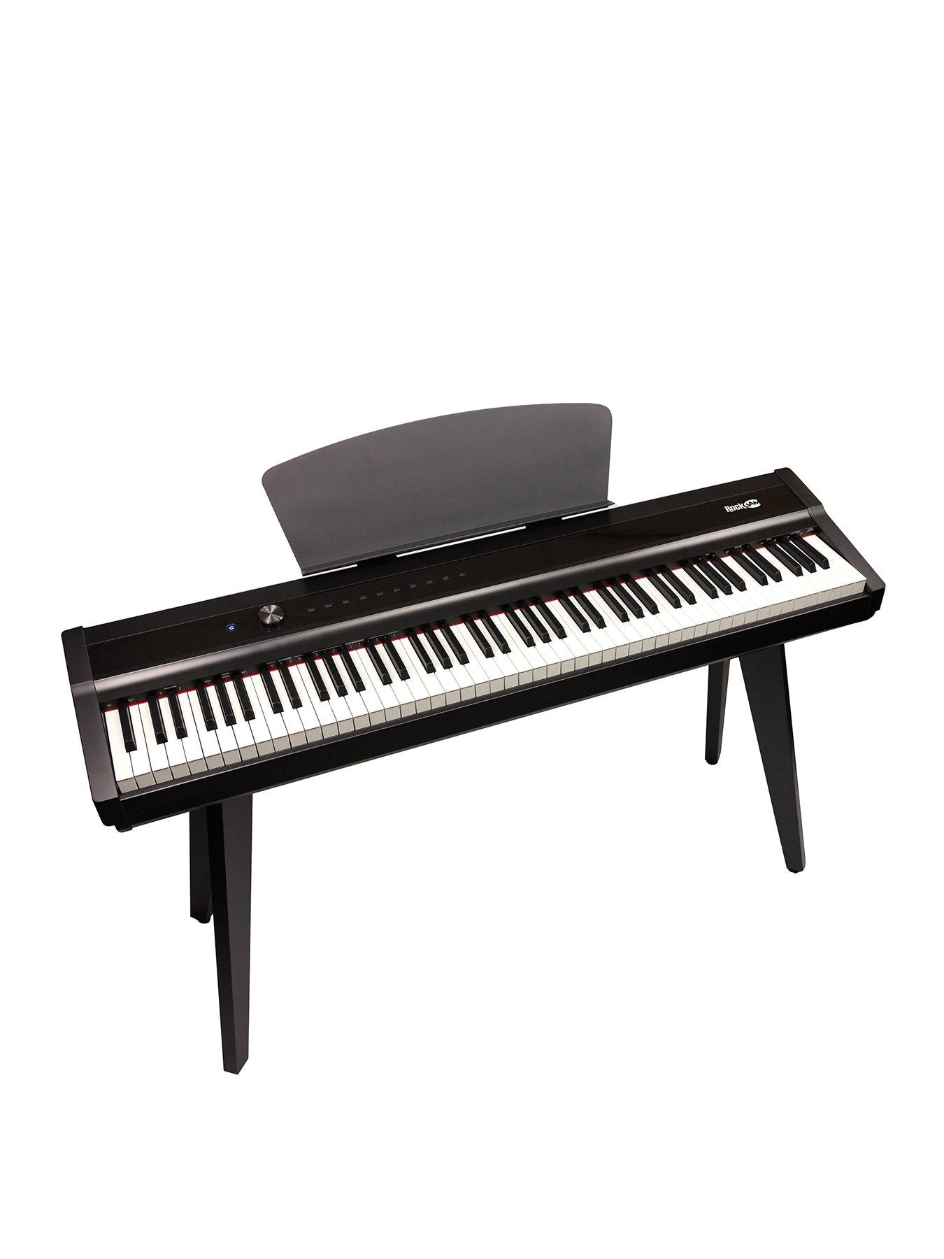 RockJam 88 Key Weighted Digital Piano, Full-Size Electric Piano with Hammer Action, Bluetooth, MIDI, and Learning Apps