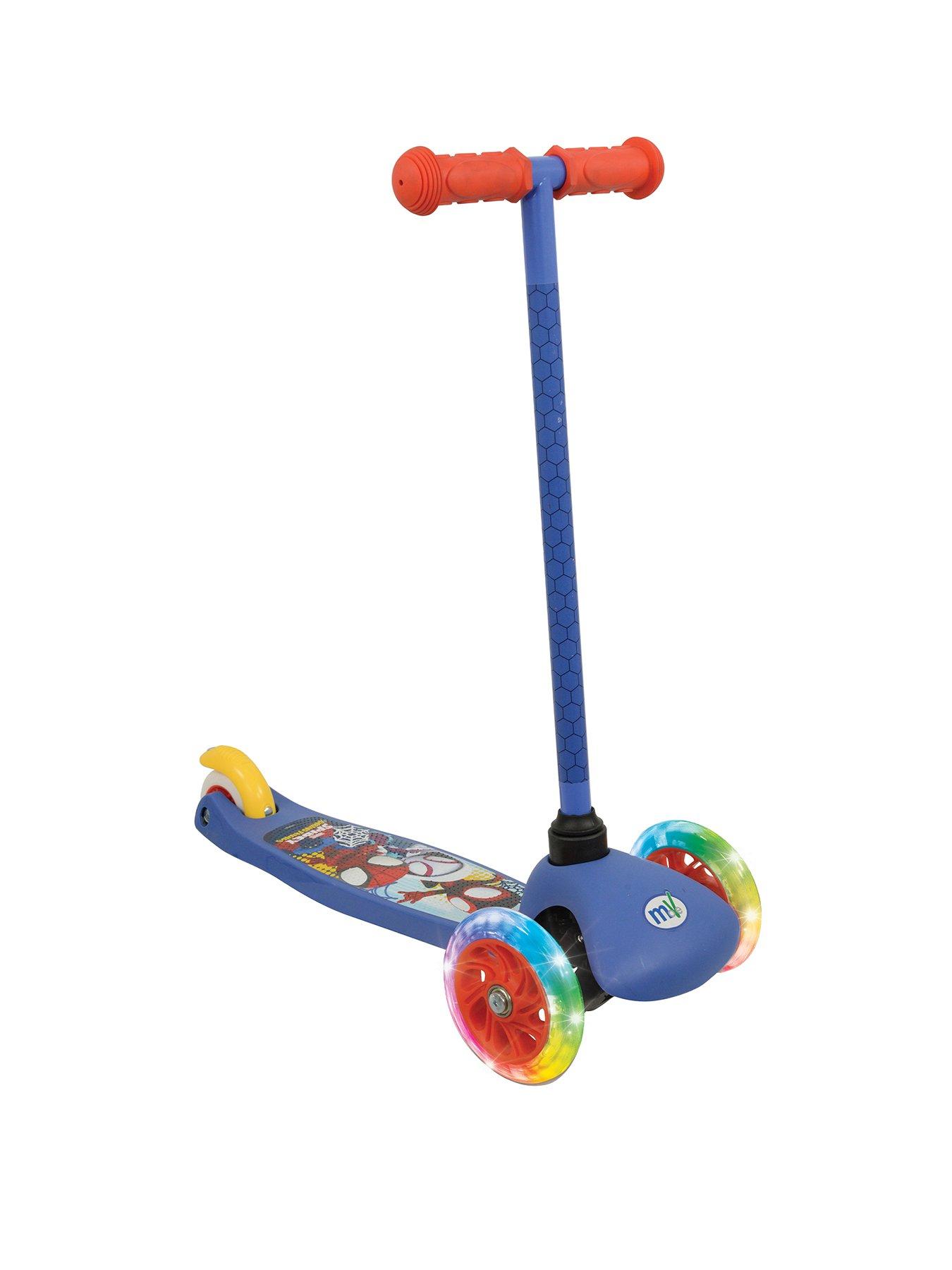 Spidey and His Amazing Friends Tilt n Turn Scooter with Light Up Wheels and Stickers