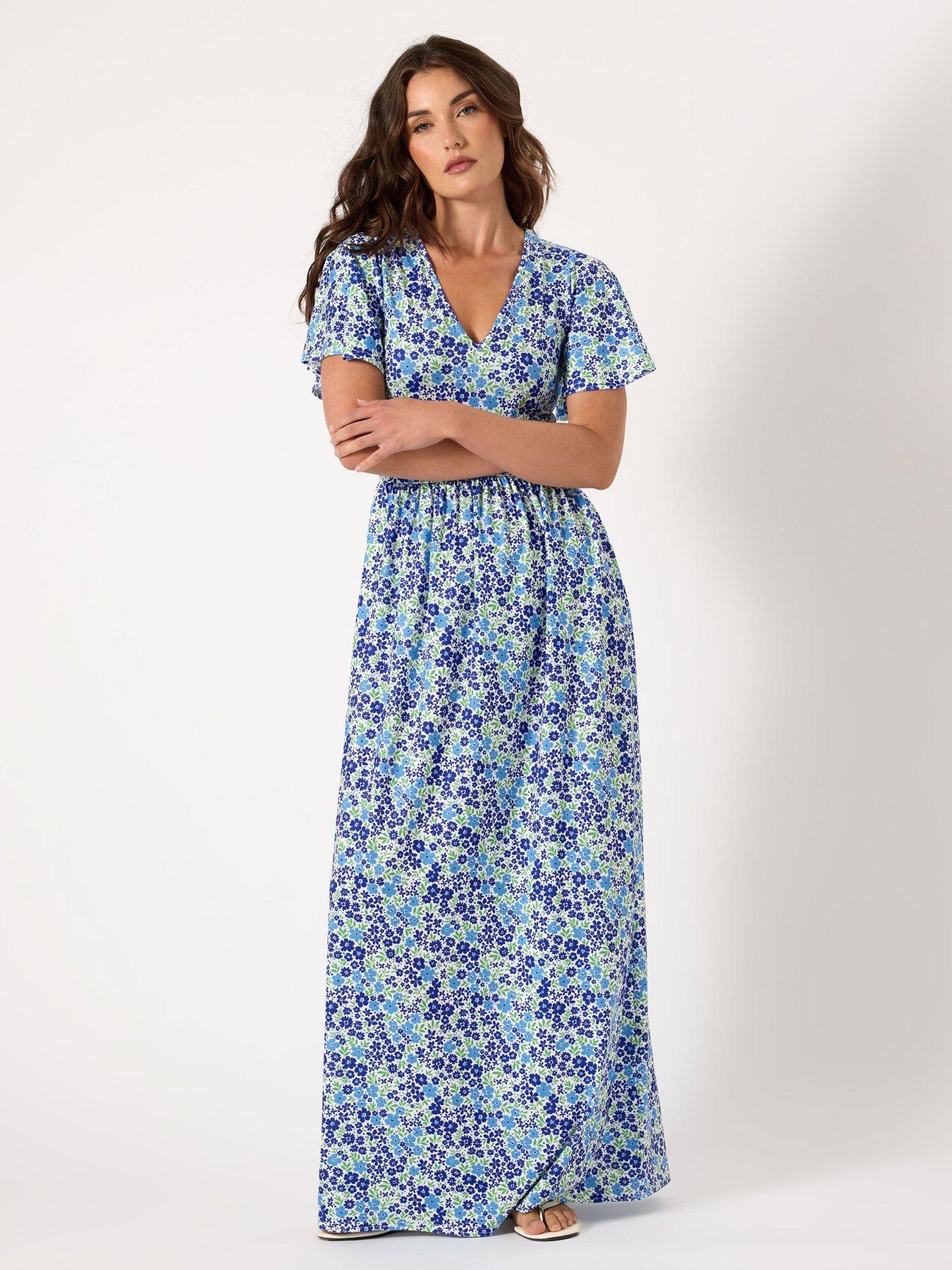 Long Tall Sally Tall Ditsy V Neck Maxi Dress Very