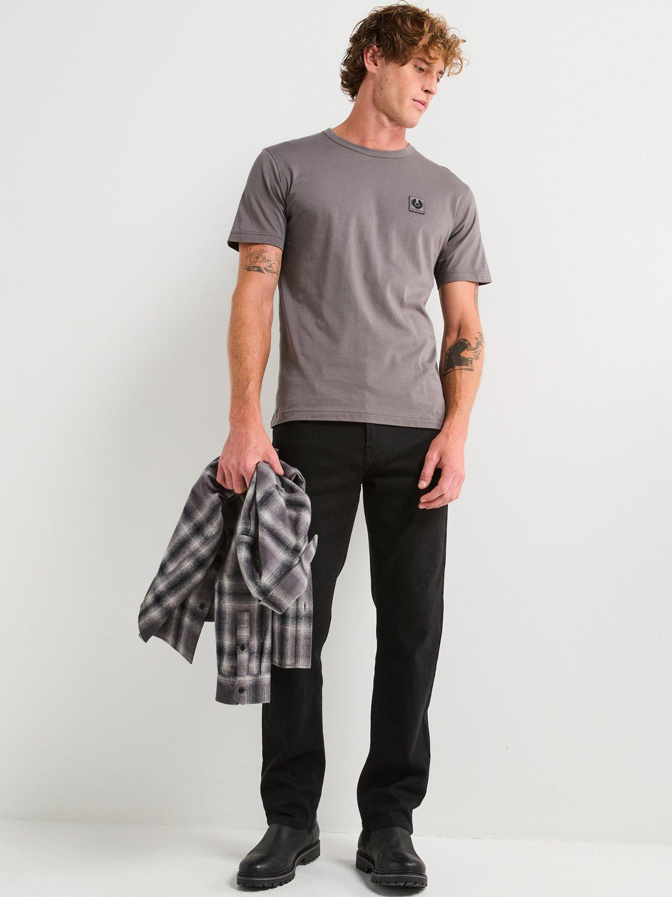 Image 5 of 6 of Belstaff Left Chest Patch Logo T-Shirt - Dark Grey