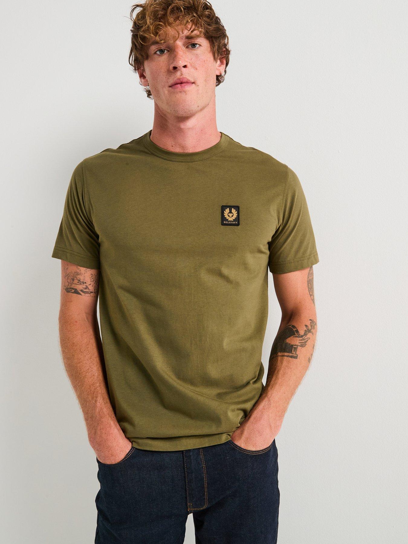 undefined Left Chest Patch Logo Regular Fit T-Shirt - Green