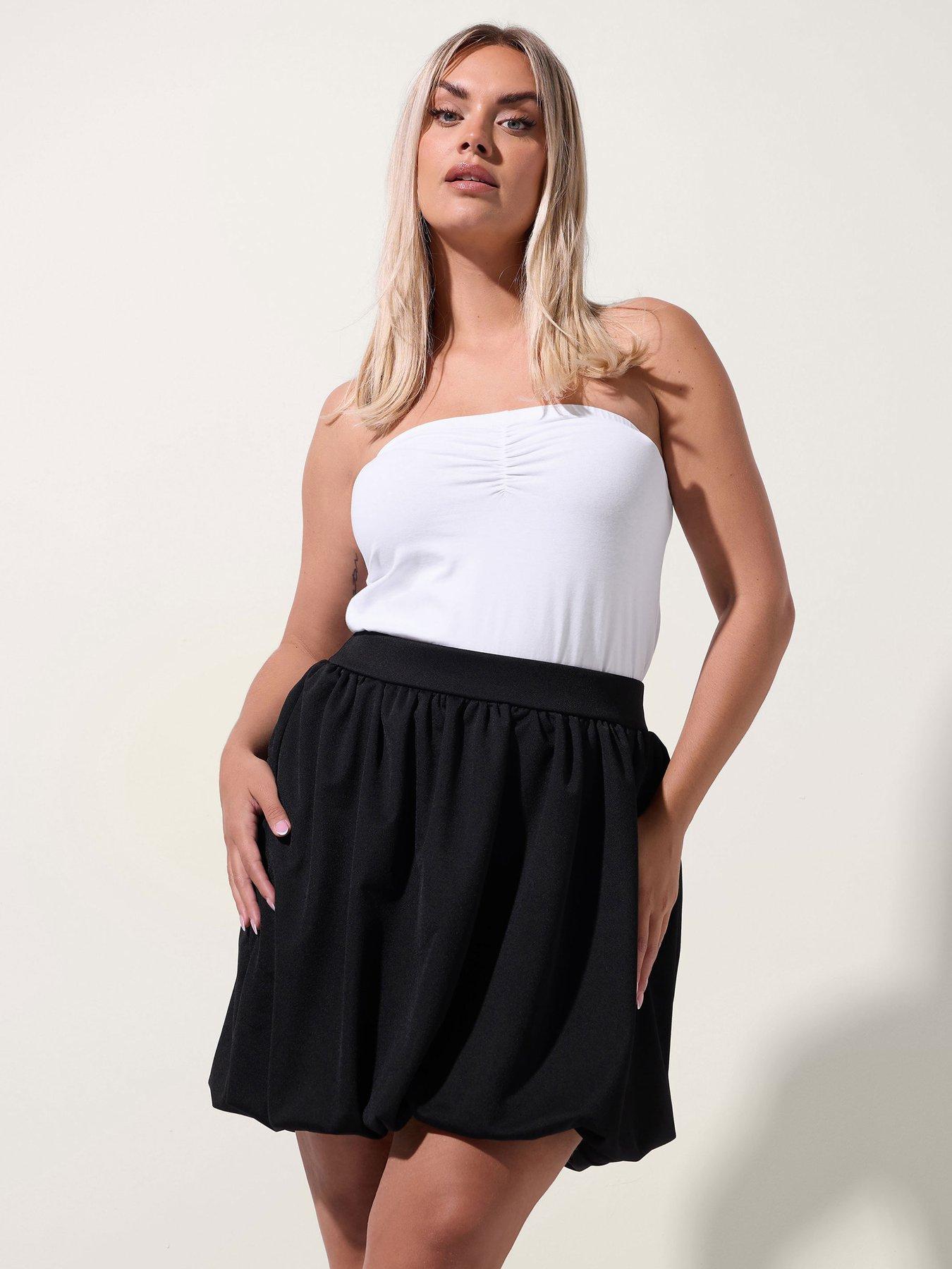 undefined Curve Puff Ball Skirt