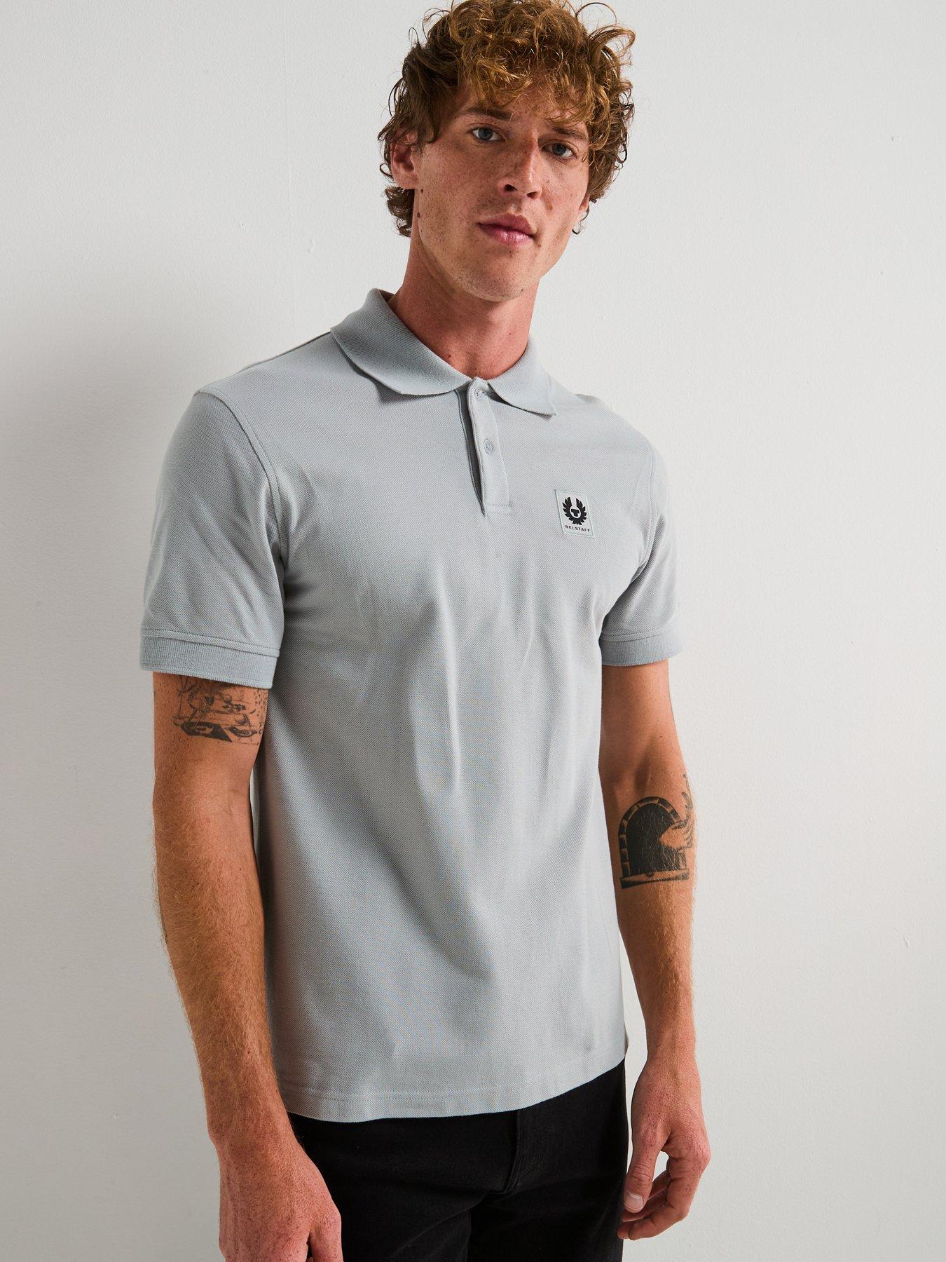 undefined Belstaff Left Chest Patch Logo Regular Fit Polo Shirt - Light Blue