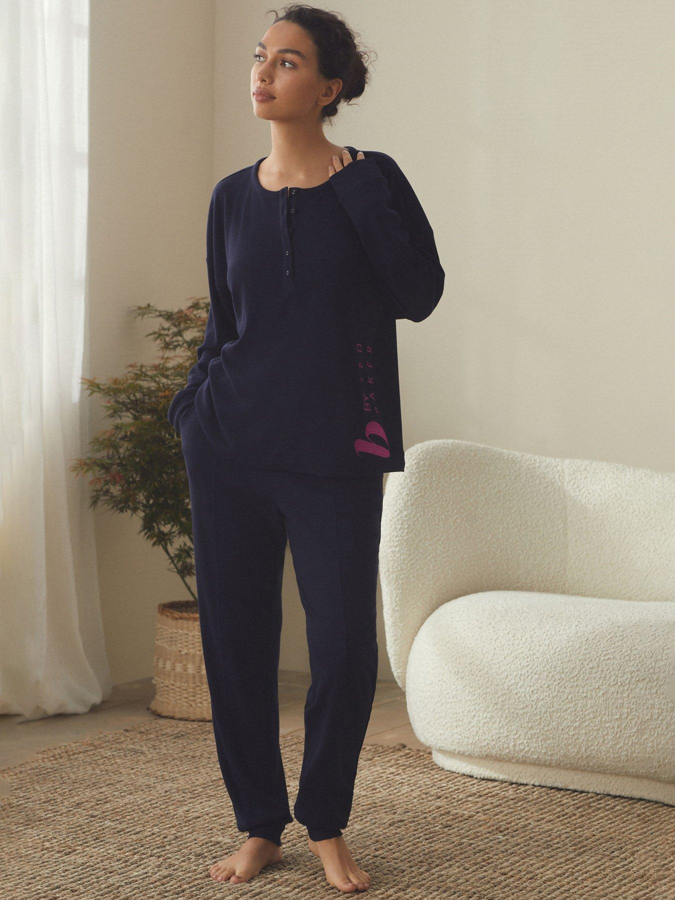 B By Ted Baker B By Baker Waffle Navy Pyjama Set - Navy