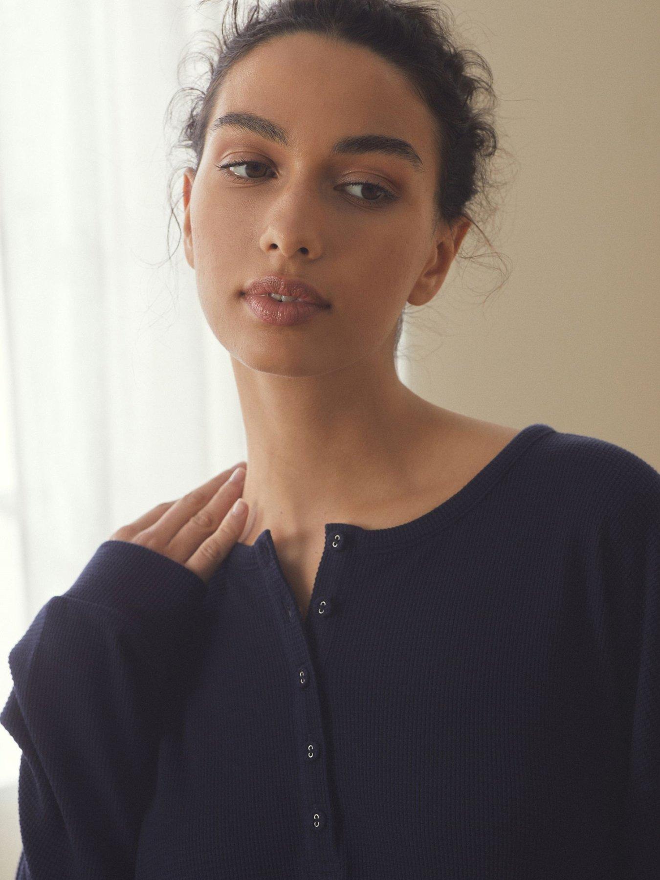 Image 3 of 6 of B By Ted Baker B By Baker Waffle Navy Pyjama Set - Navy