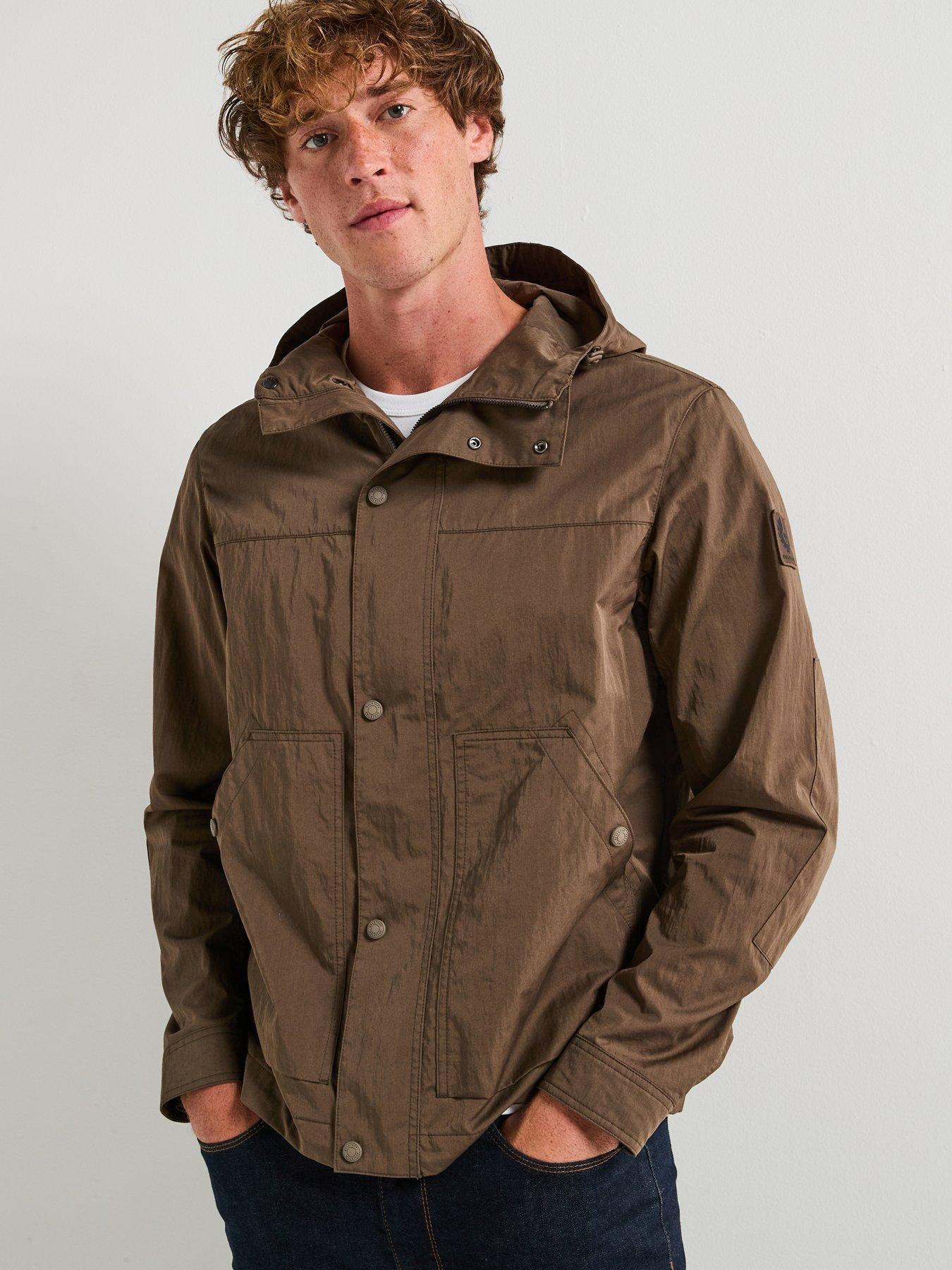 Belstaff Cover Cotton Lightweight Hooded Jacket - Brown