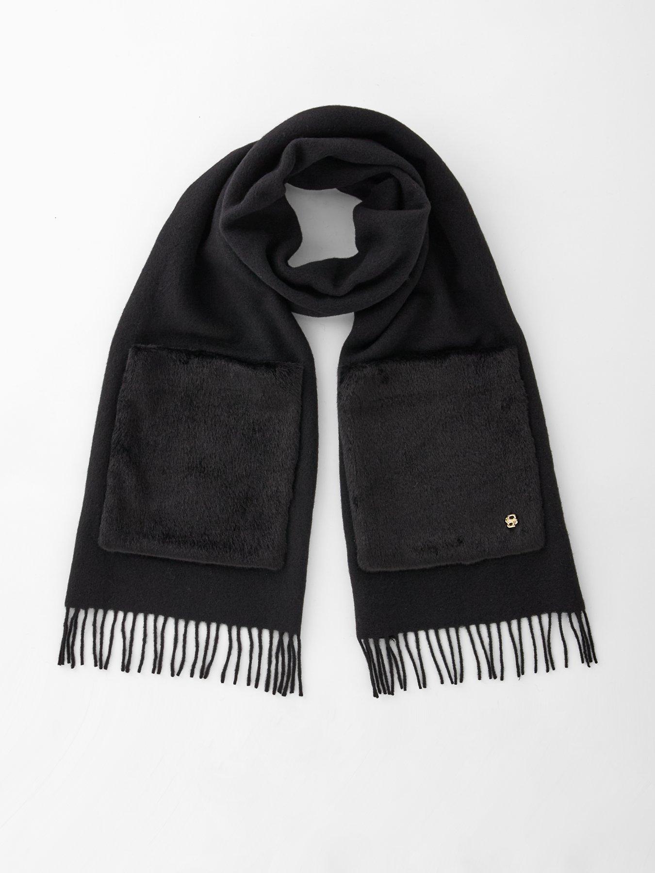 BOSS Grayce Knitted Scarf - Black