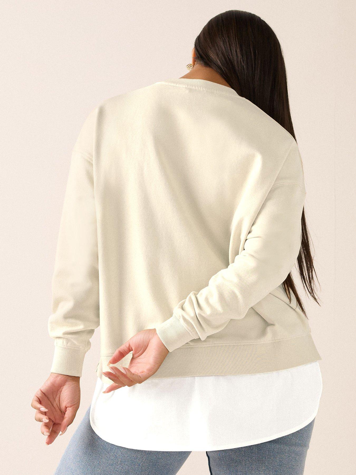 Image 2 of 5 of Yours Curve New York Sweatshirt - Brown