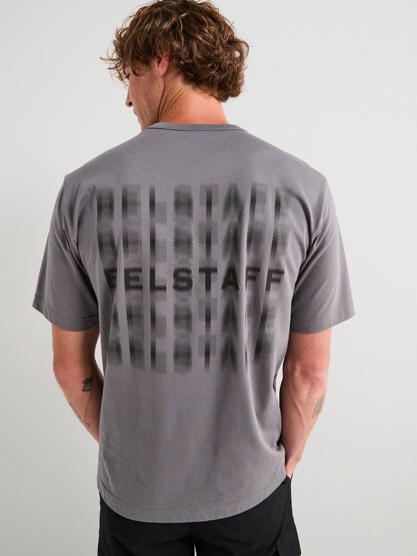 undefined Shadow Large Linear Back Logo T-Shirt - Dark Grey