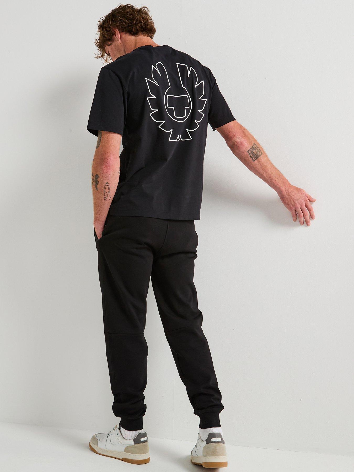 Belstaff Border Large Back Logo T-Shirt, Black, Size 3Xl, Men
