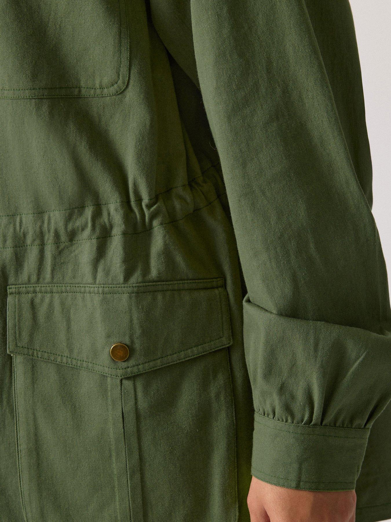 Image 4 of 5 of Yours Curve Carpenter Jacket - Green
