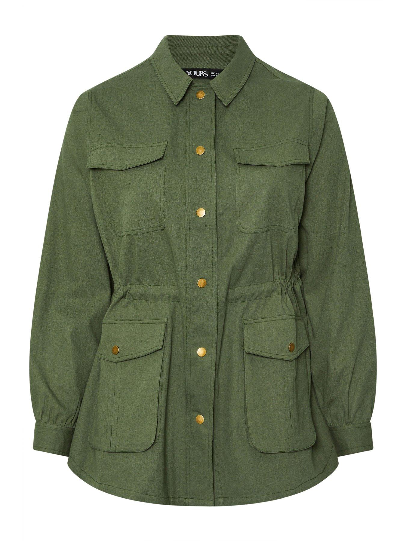 Image 5 of 5 of Yours Curve Carpenter Jacket - Green