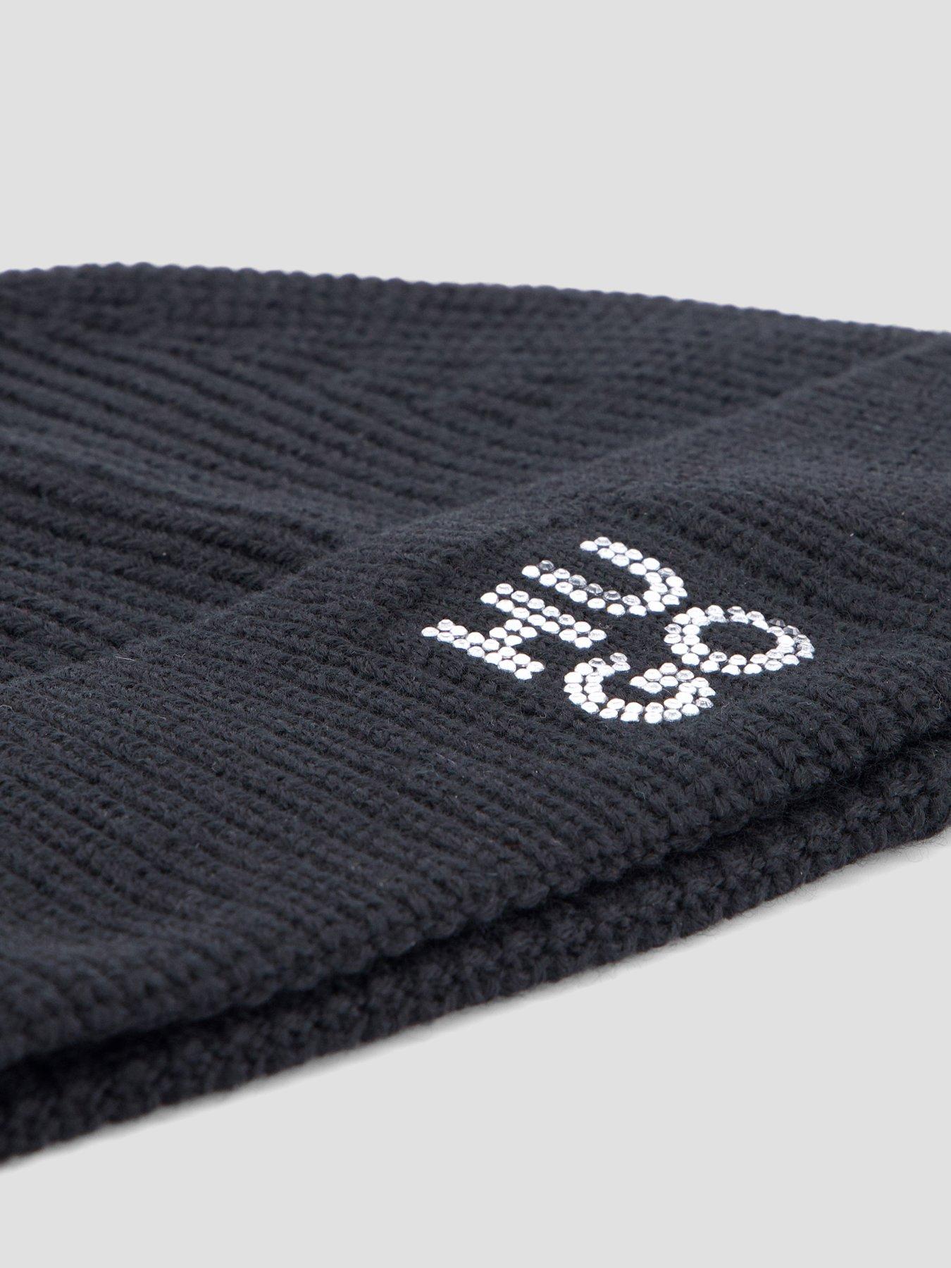 Image 4 of 4 of HUGO Sillo Beanie Hat - Black
