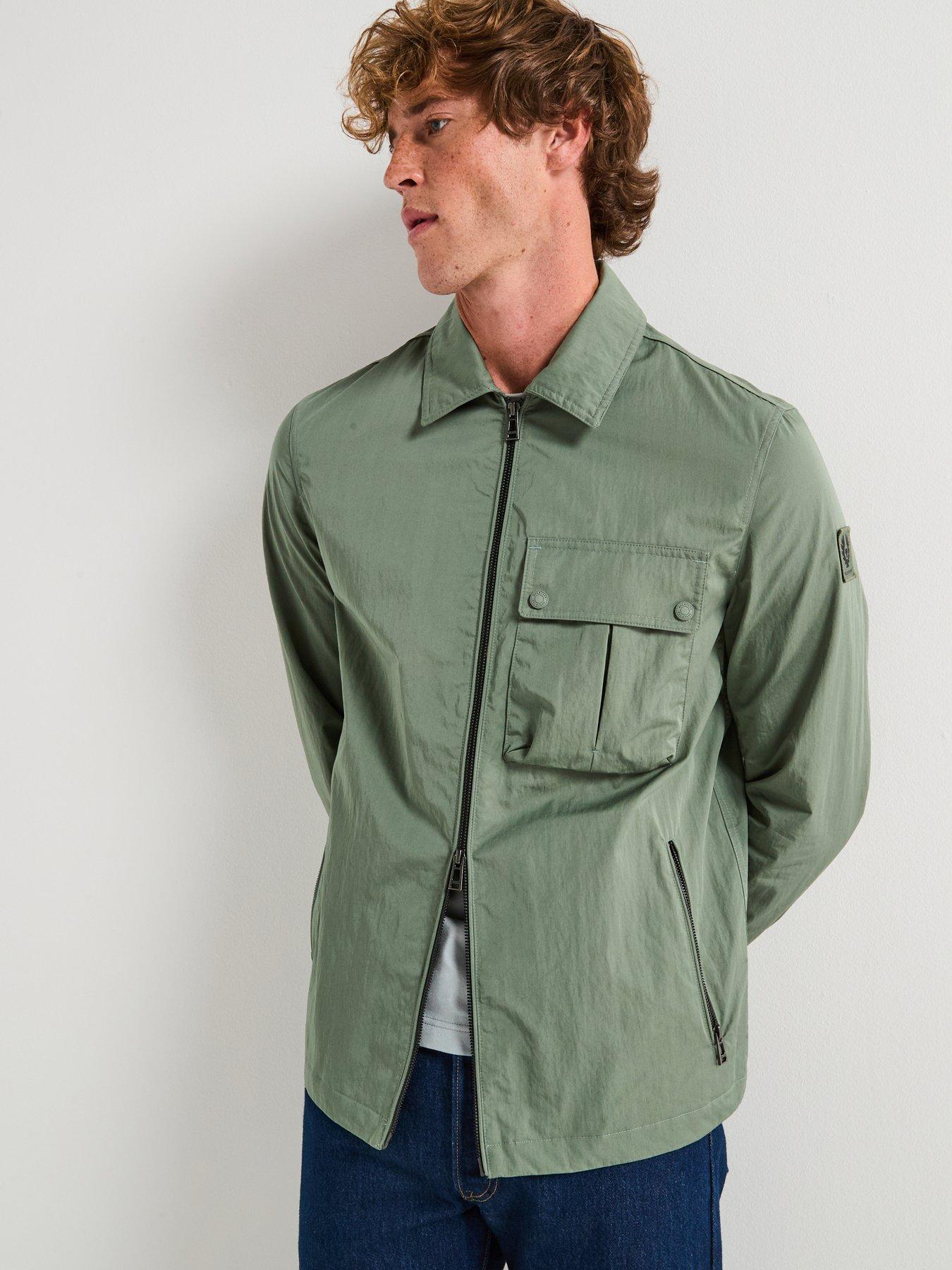 undefined Belstaff Duomo Cotton Zip Overshirt - Light Green