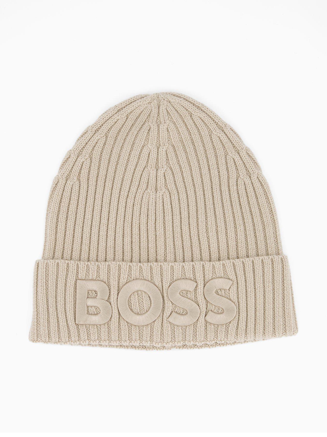 BOSS Lara Knitted Beanie - Light Beige