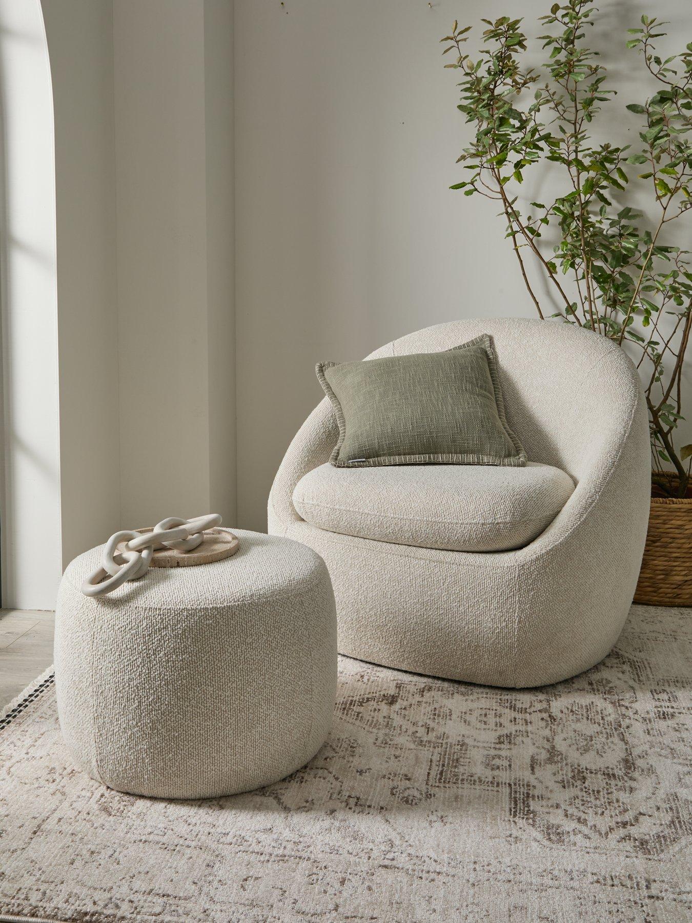 Image 1 of 7 of The Very Collection Sierra Fabric Snug Chair with Footstool