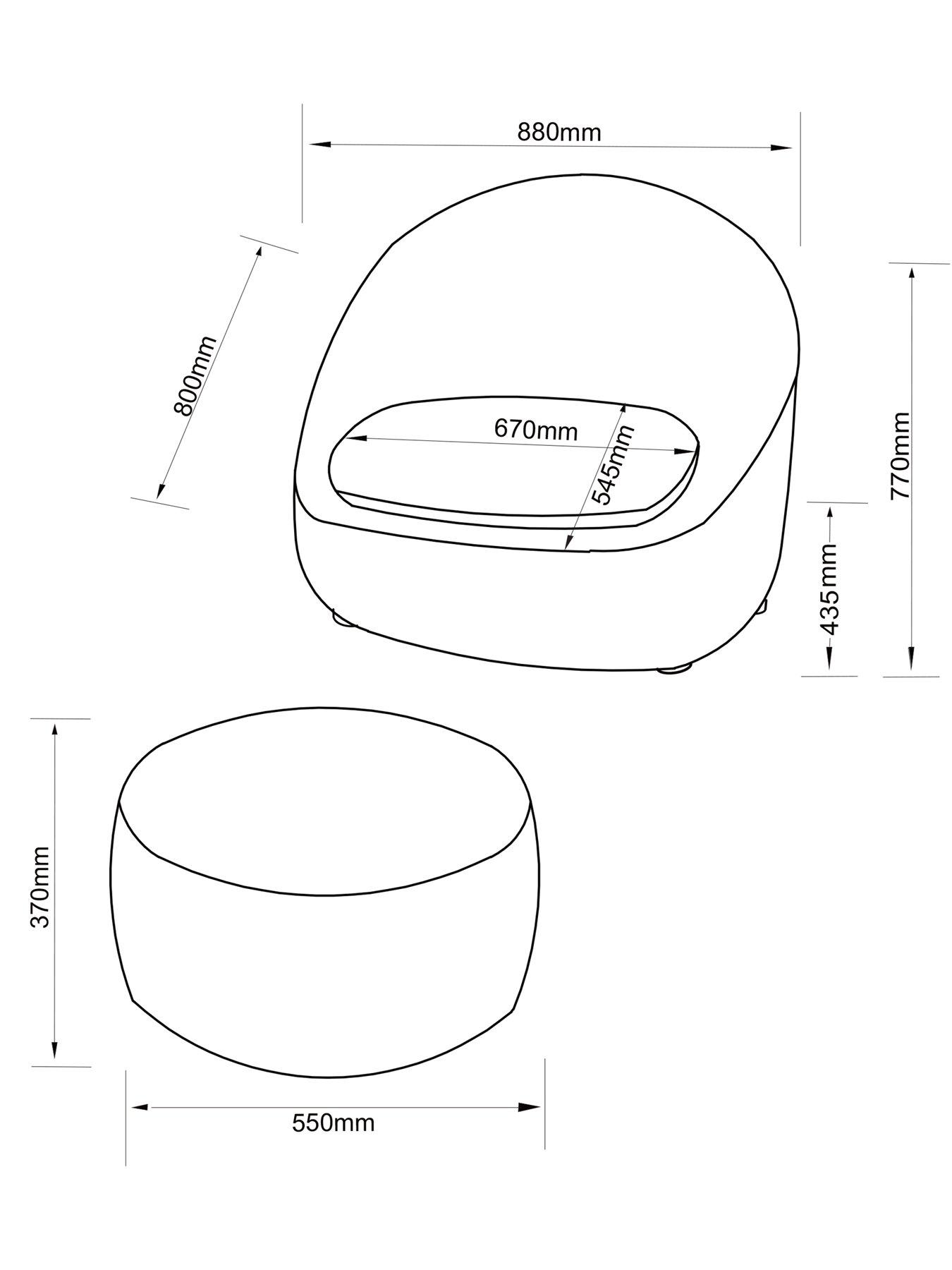 Image 7 of 7 of The Very Collection Sierra Fabric Snug Chair with Footstool