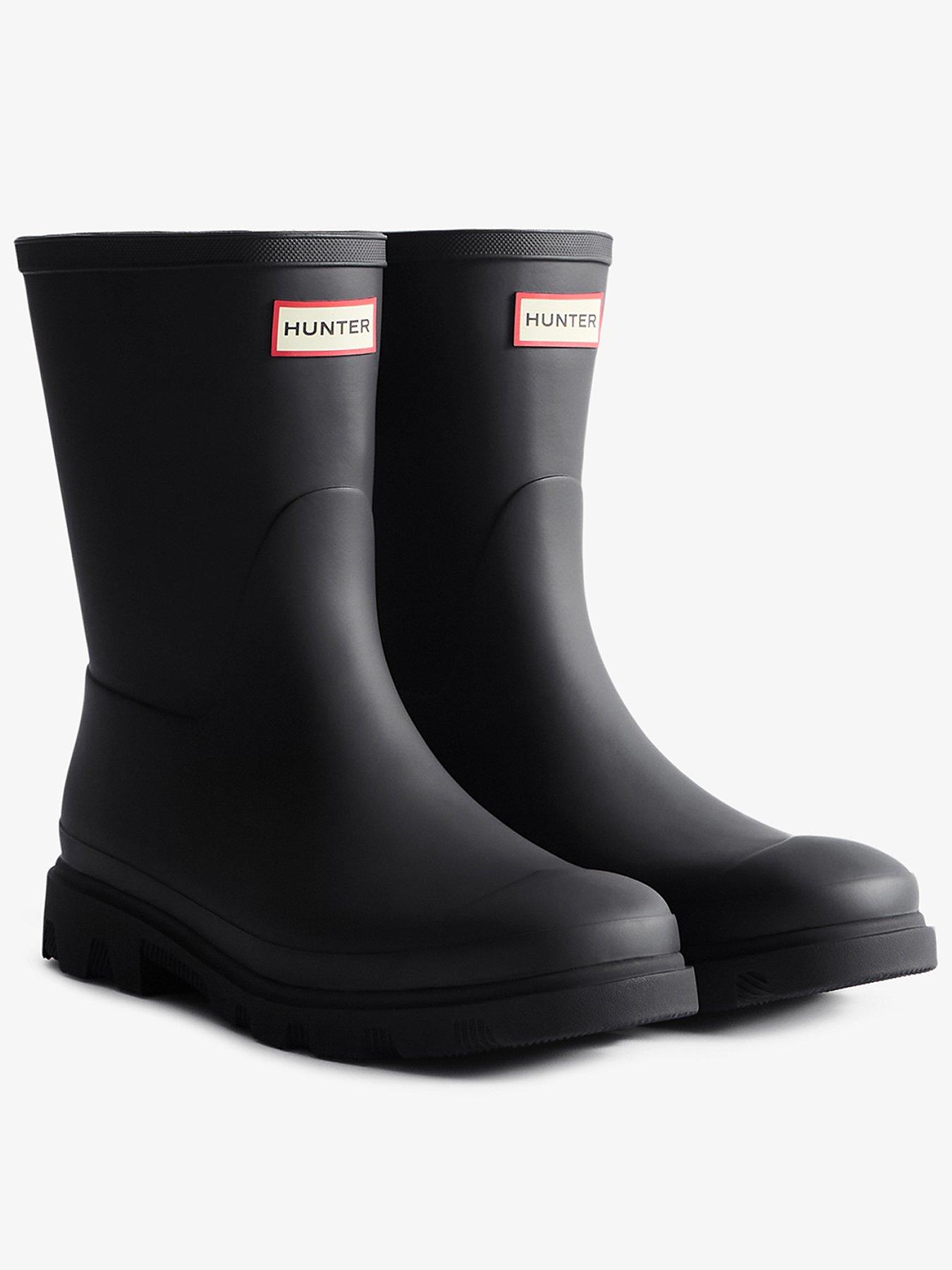 hunter-mens-downpour-short-boots-black