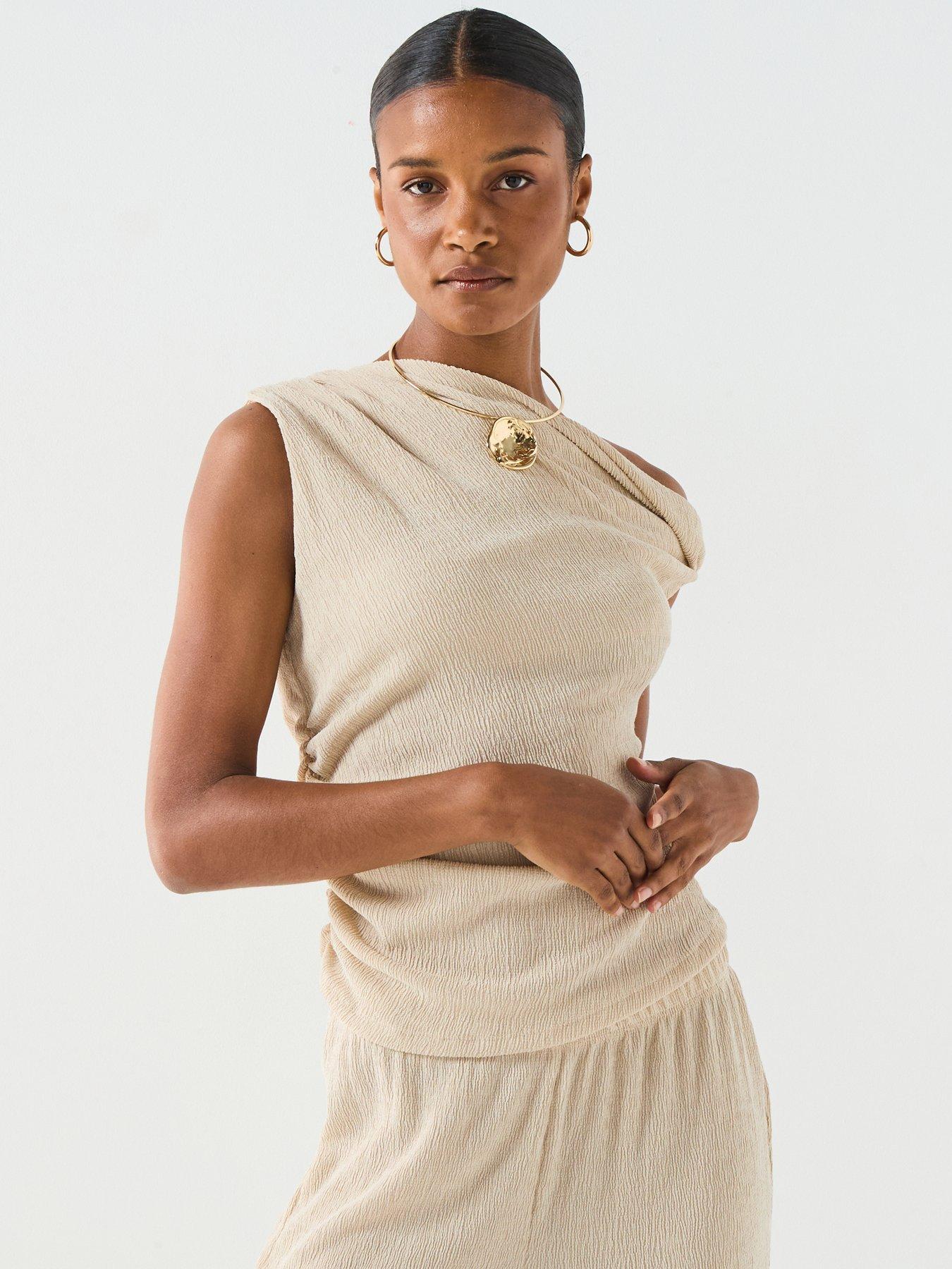 undefined Luna Sleeveless Top - Cream