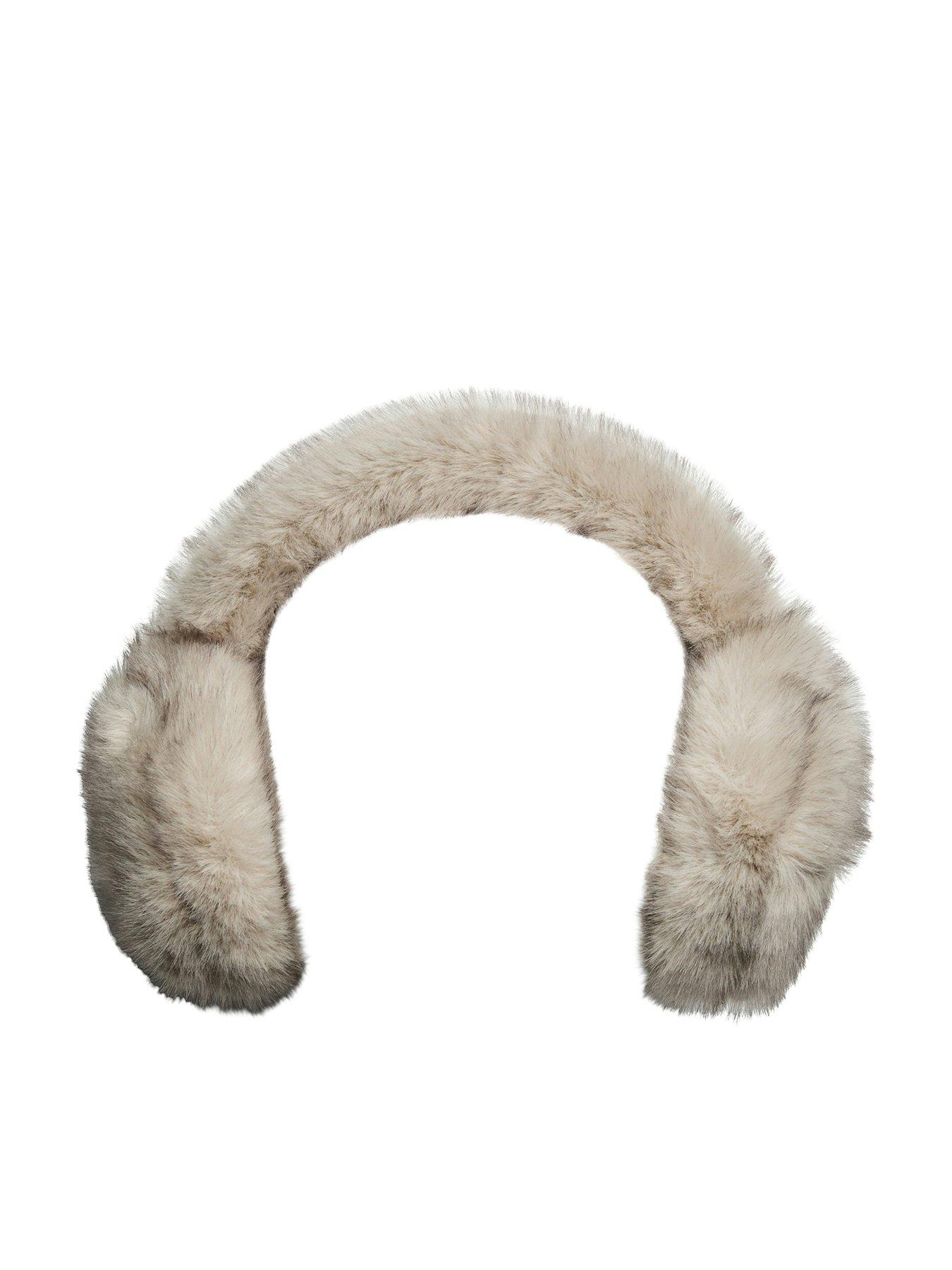 PIECES Faux Fur Earmuffs - Beige