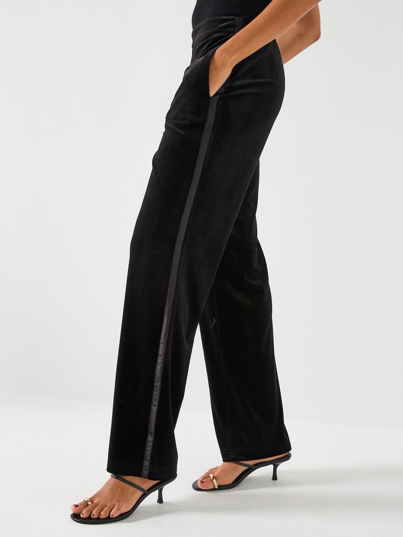 Vero Moda Haven High Waist Velvet Pants - Black