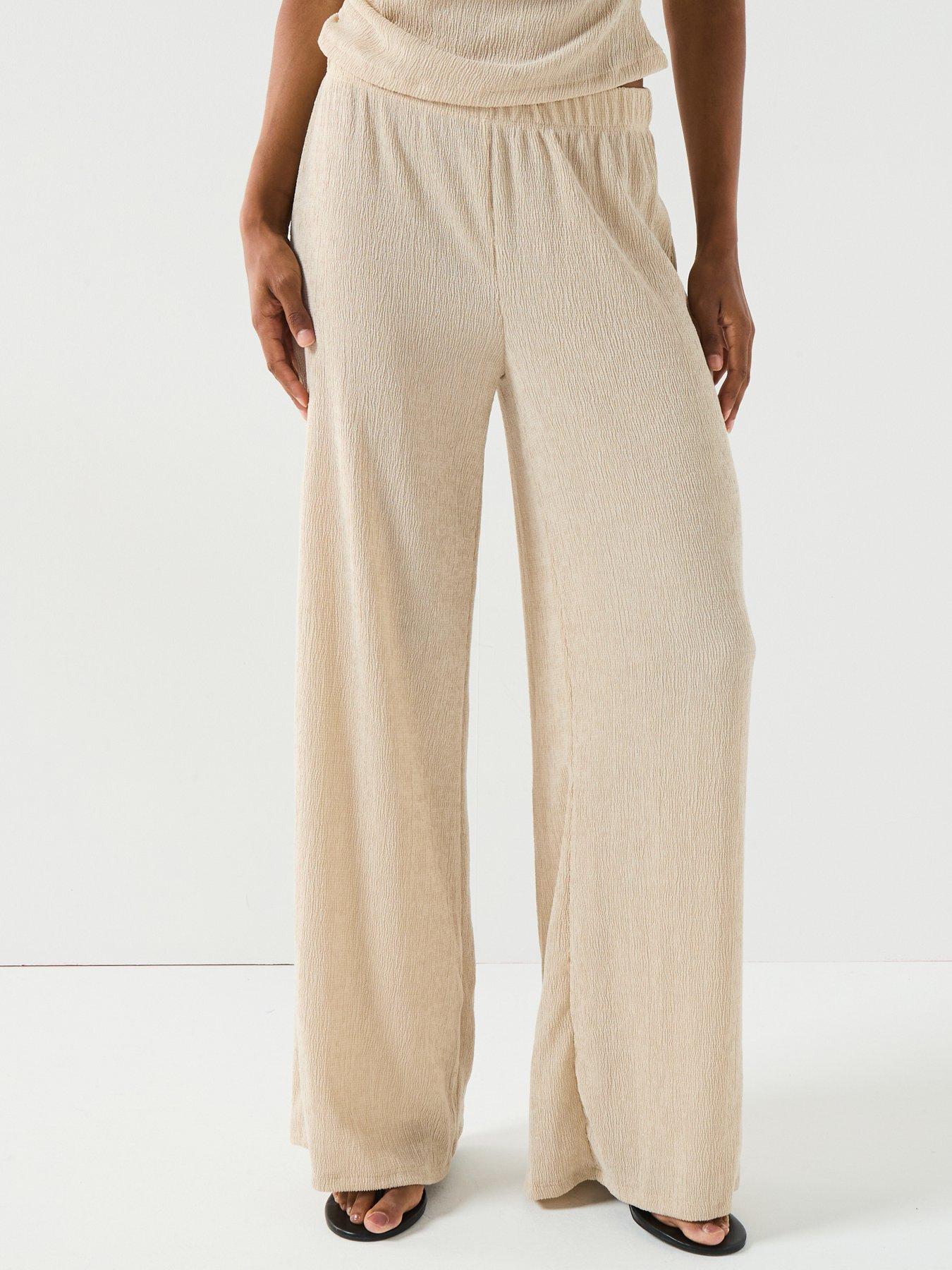 Vero Moda Luna Wide Leg Trousers - Cream