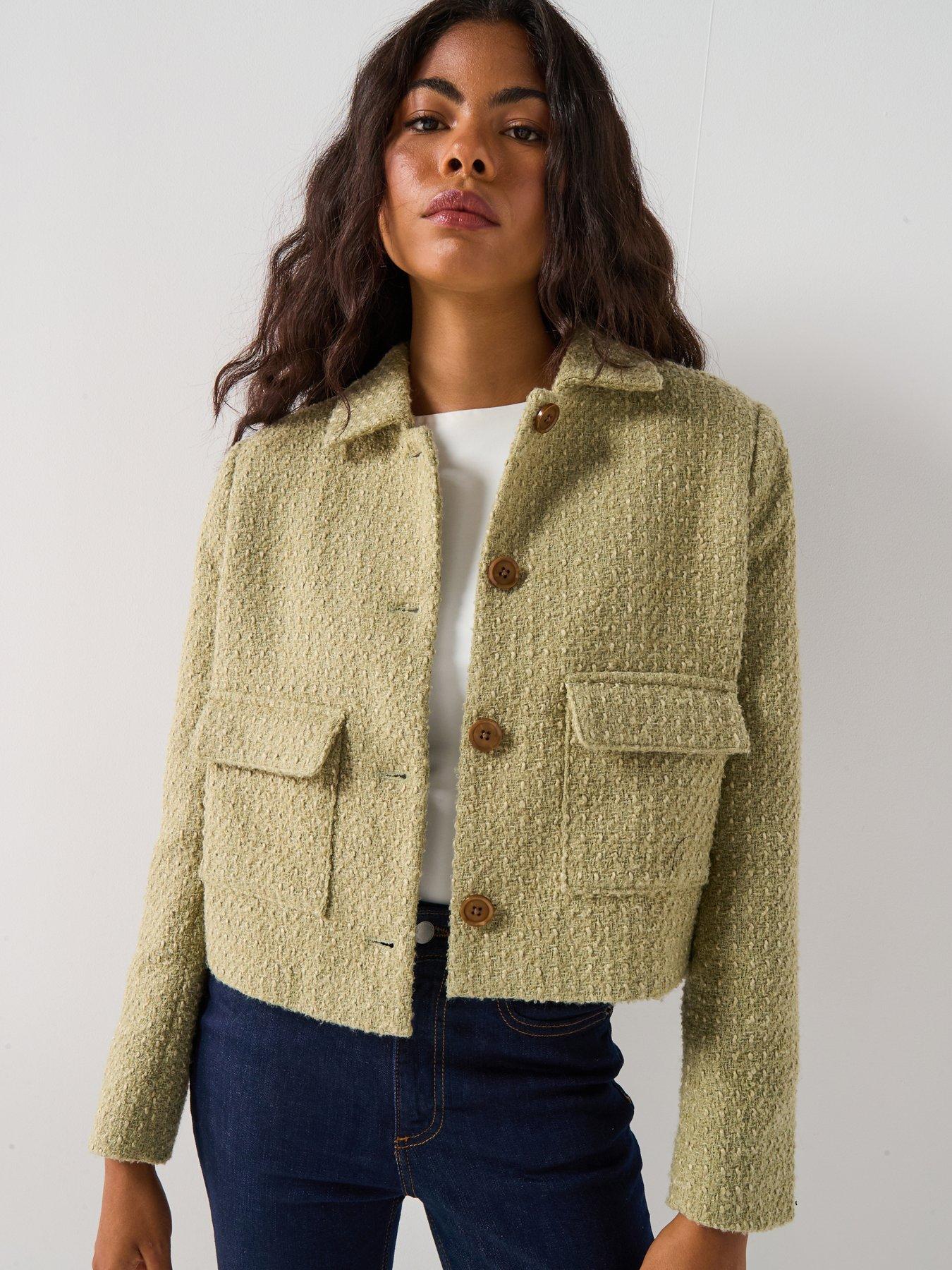 Image 1 of 6 of AWARE Naoko Cropped Jacket - Green