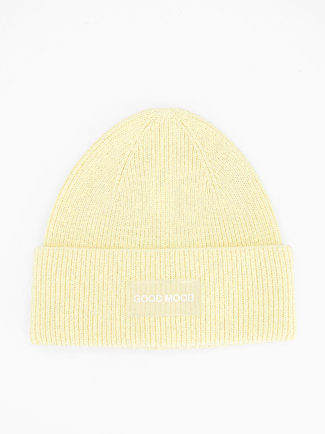 pieces-nolla-beanie-hat-yellow