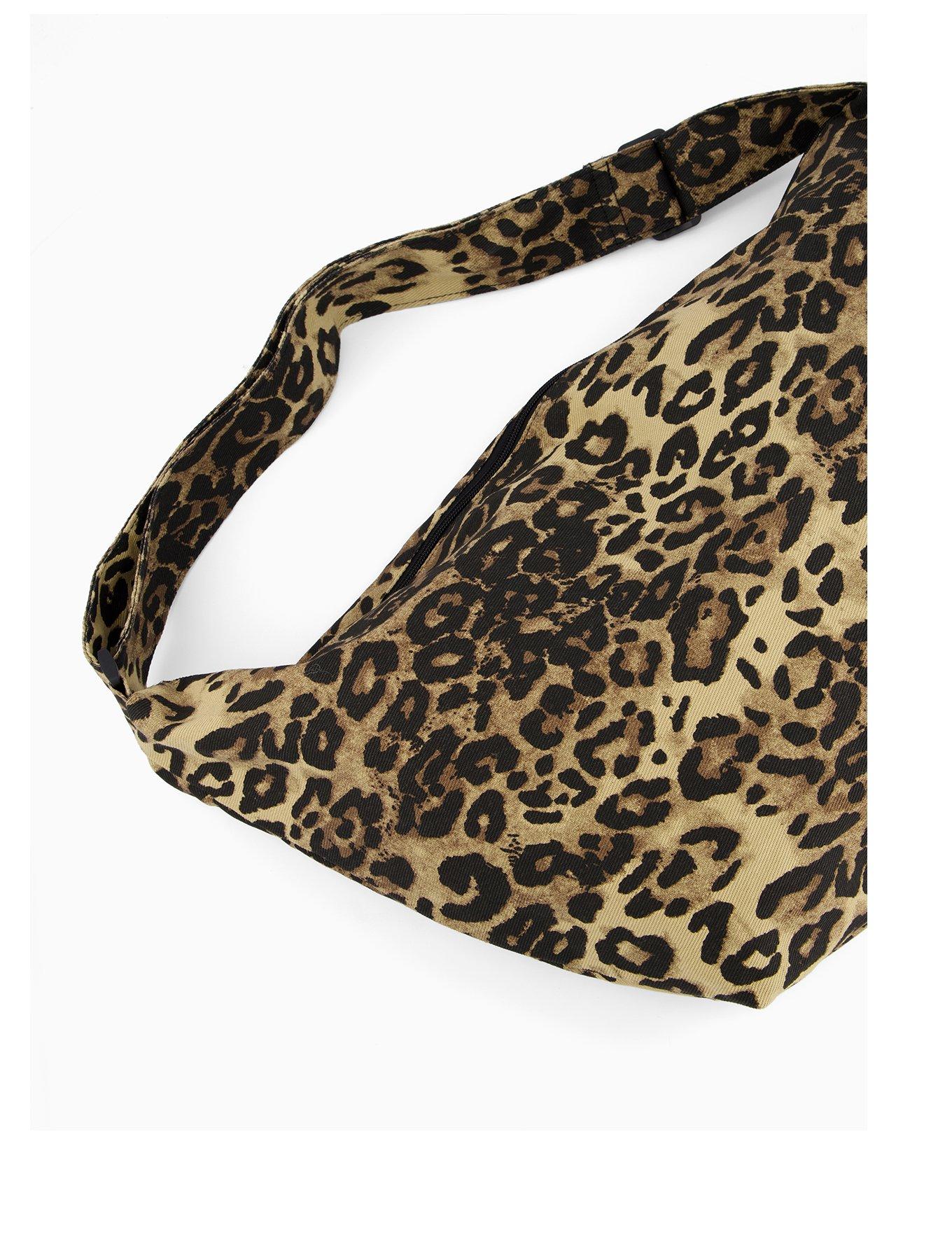 Image 2 of 4 of PIECES Pcamanda Fabric Leopard Xl Bumbag - Multi