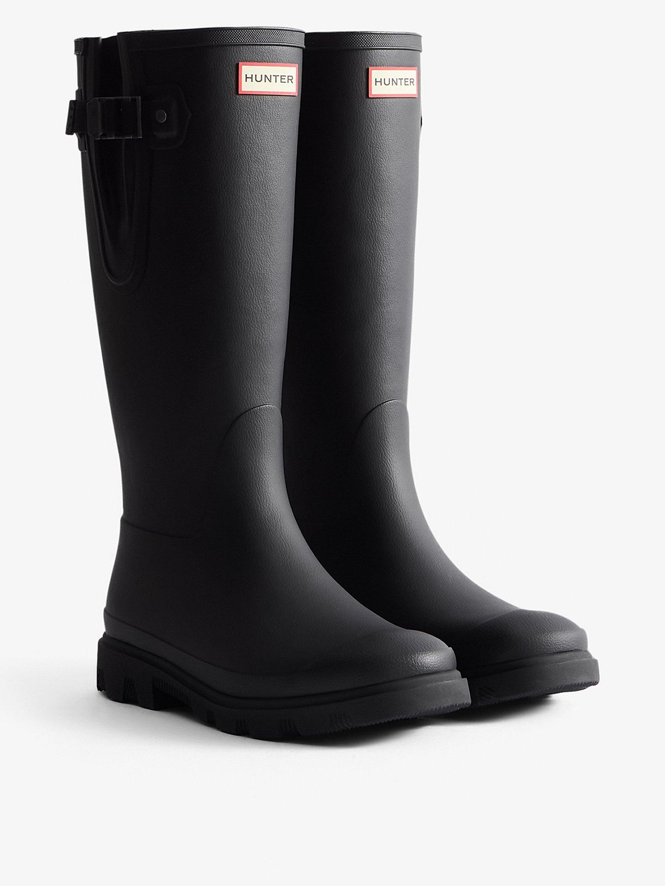 Hunter Mens Field Downpour Adjustable Boots - Black