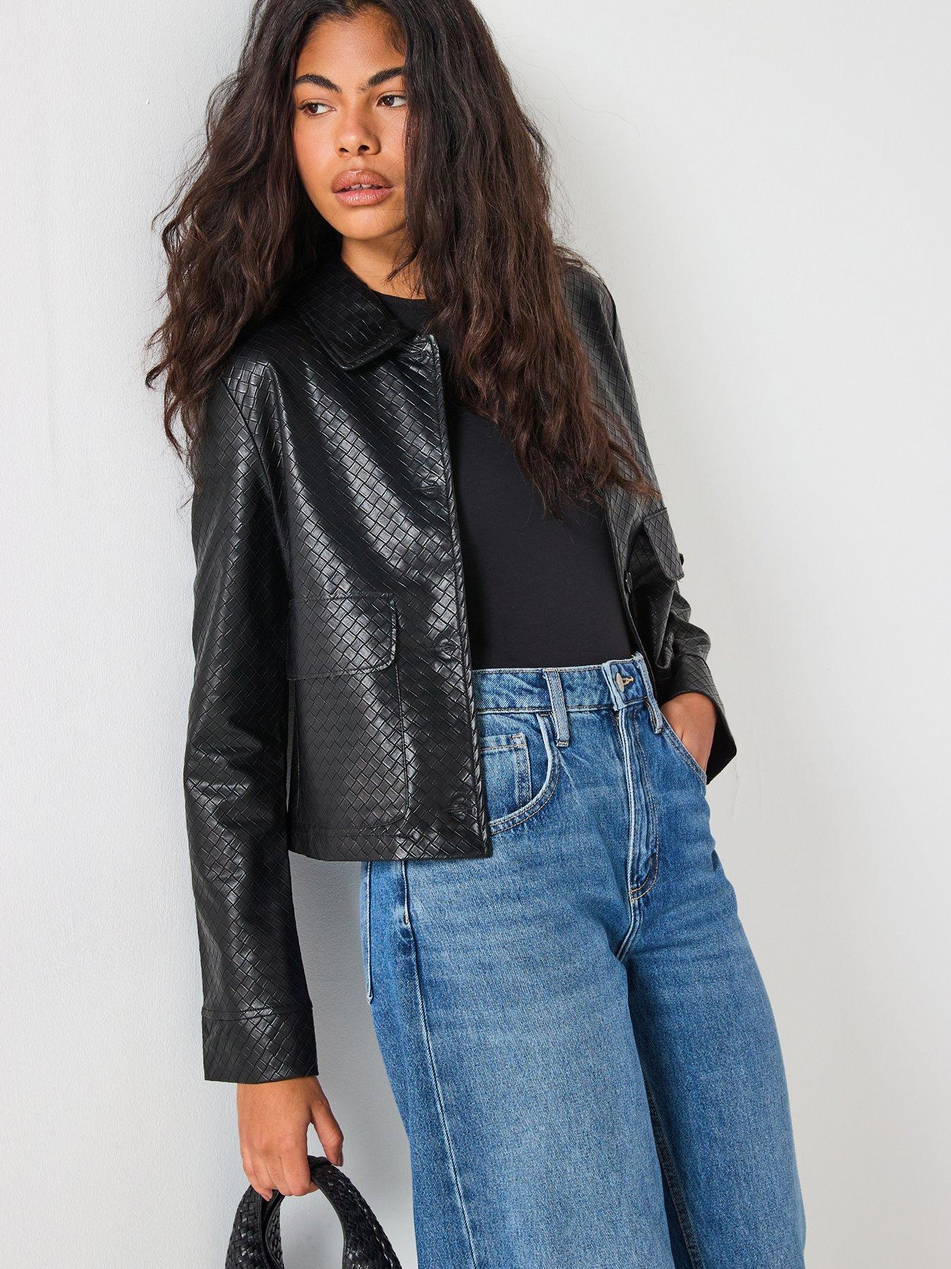 Vero Moda Long Sleeve Short Coated Jacket - Black